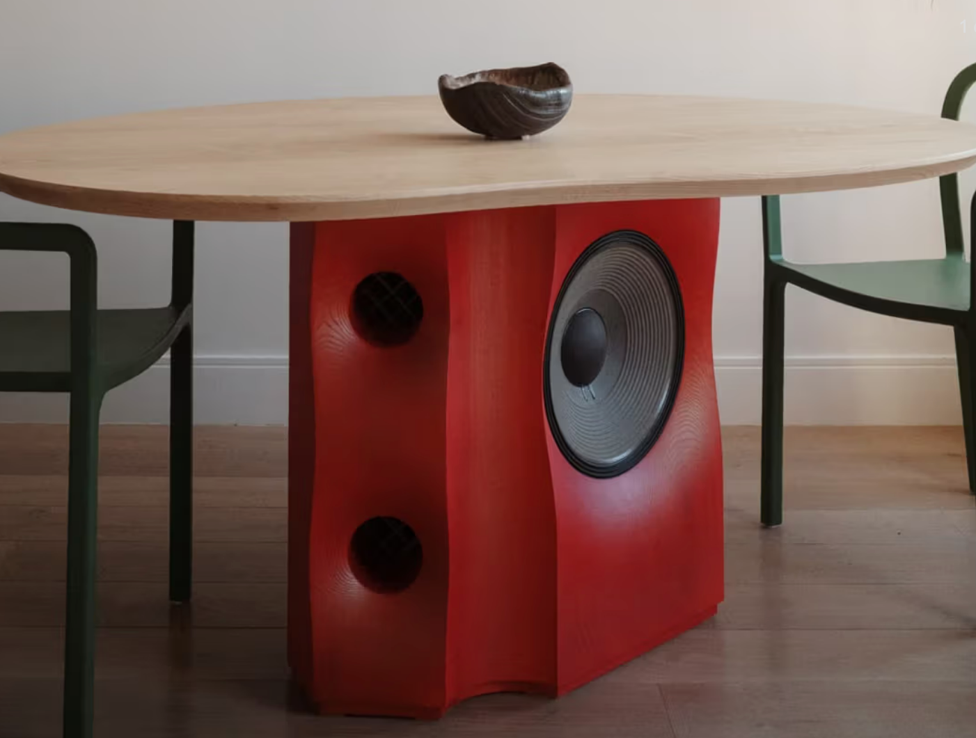 Joel Seigle Combines Audio and Design with Subwoofer Dining Table