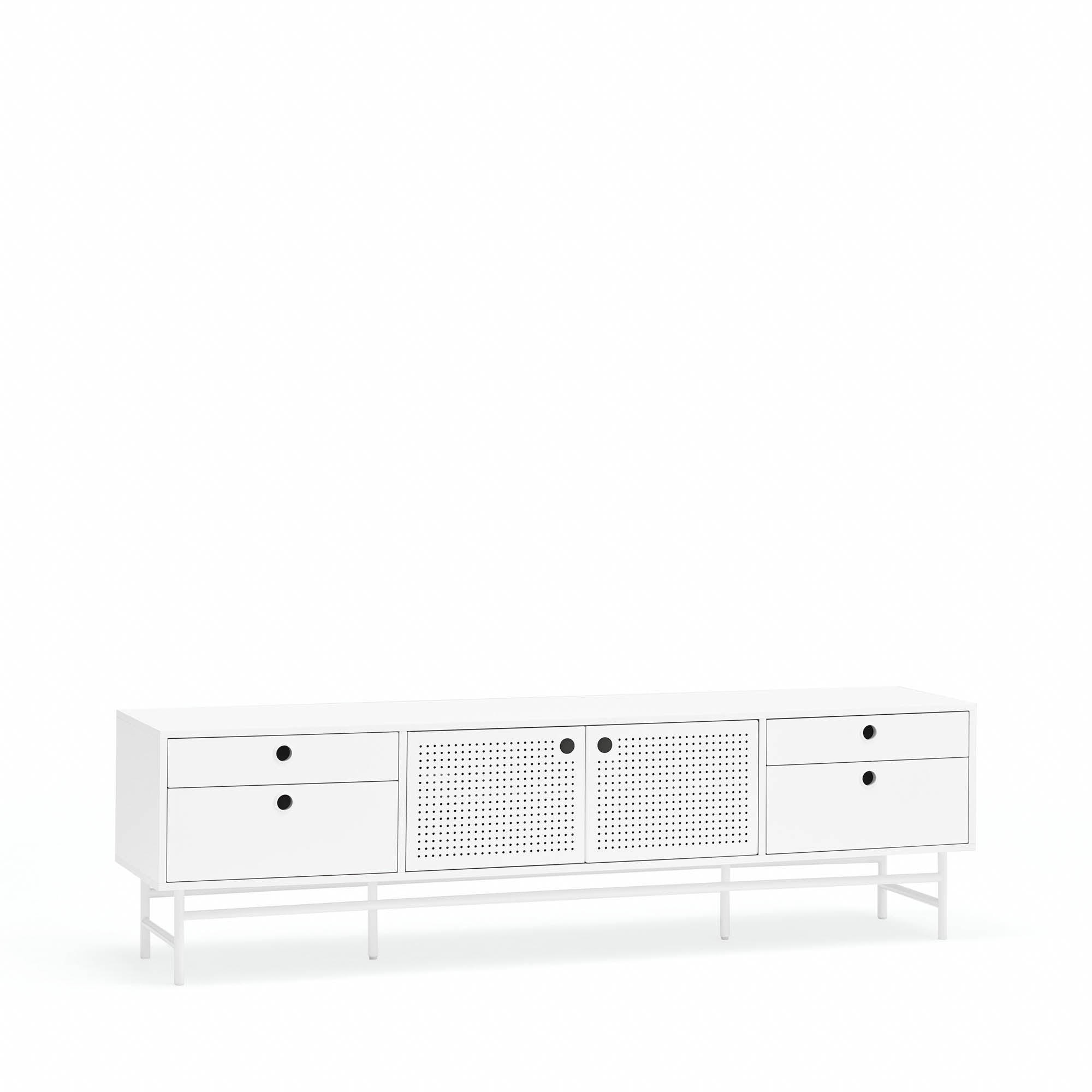 Tv Cabinet Punto 2D4Dr White