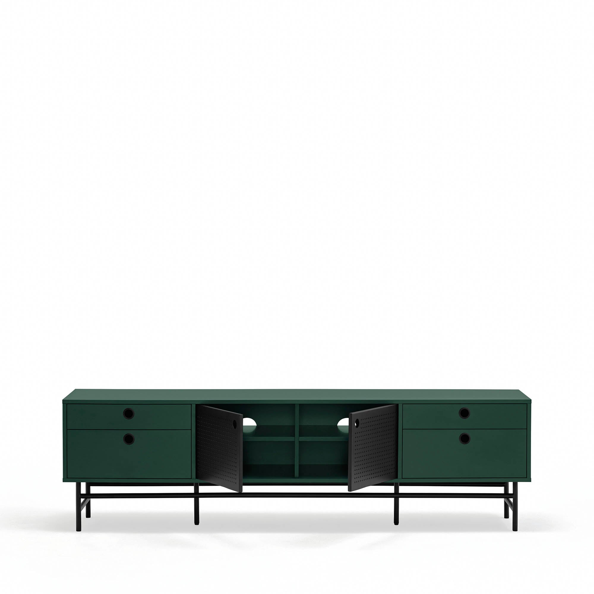 Tv Cabinet Punto 2D4Dr Black/Dark Green
