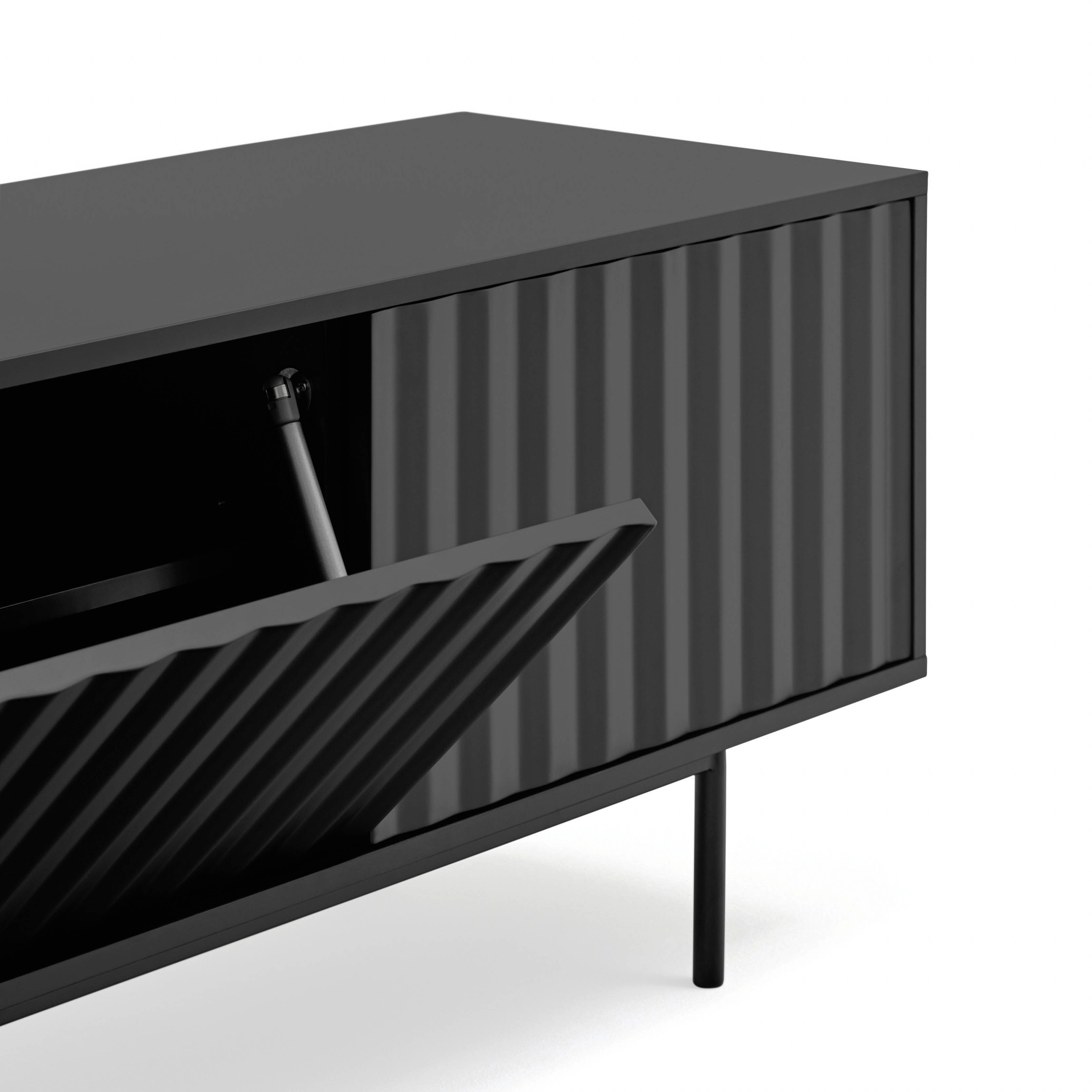 Tv Cabinet Sierra 3D Black