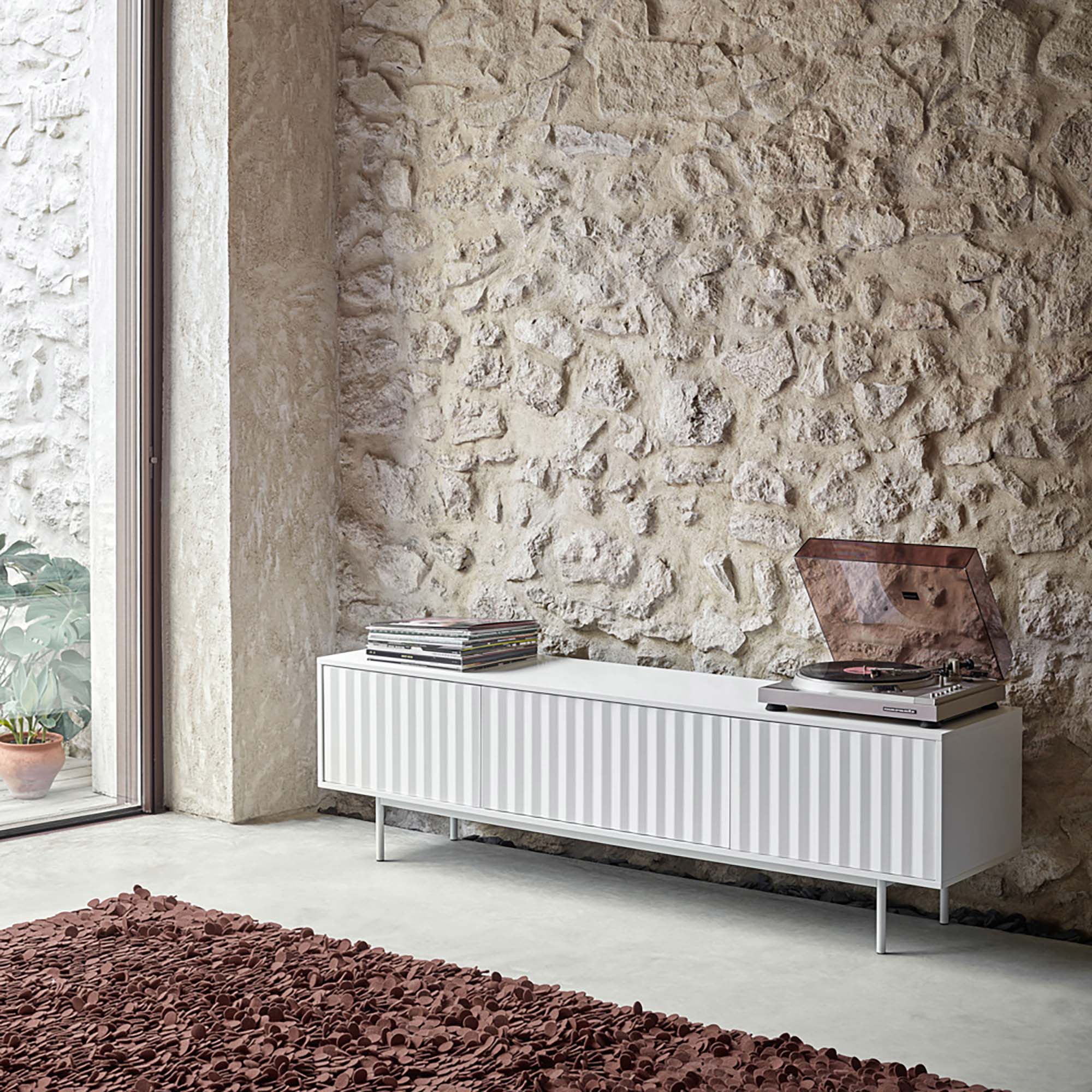 Tv Cabinet Sierra 3D White