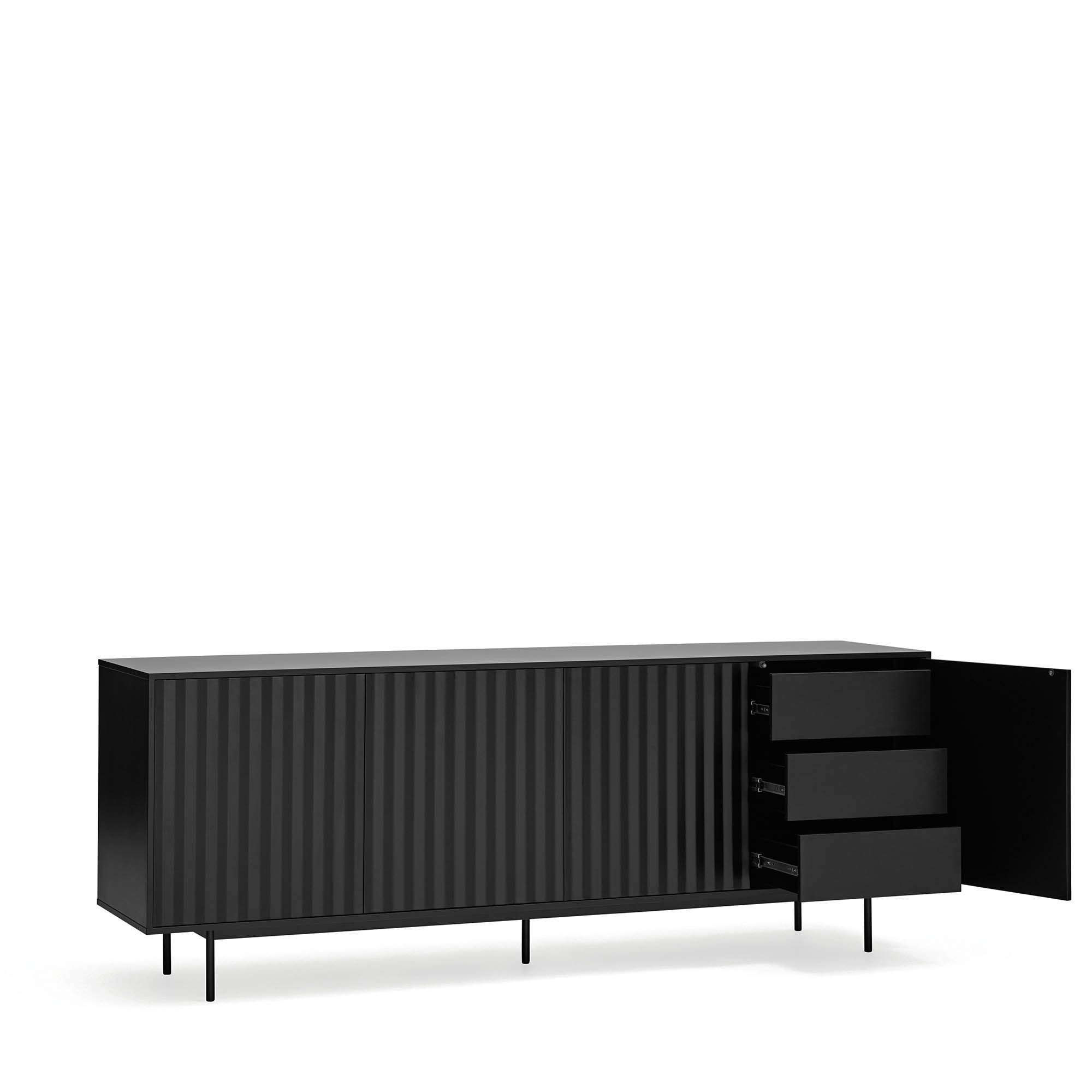 Sideboard Sierra 4D/3Inner Drawer Black