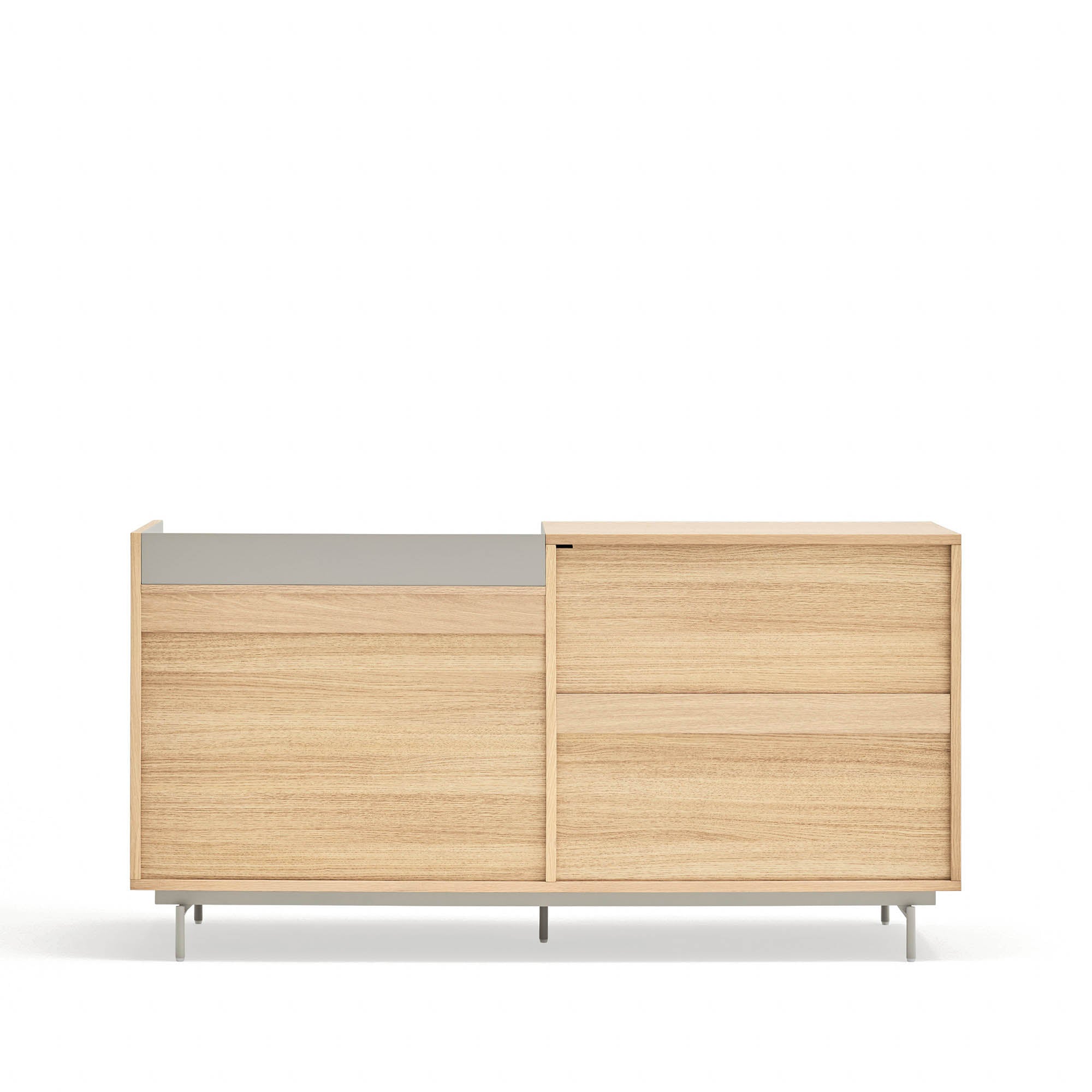 Sideboard Valley 2D3Dr Oak Metal Tray/ Legs Light