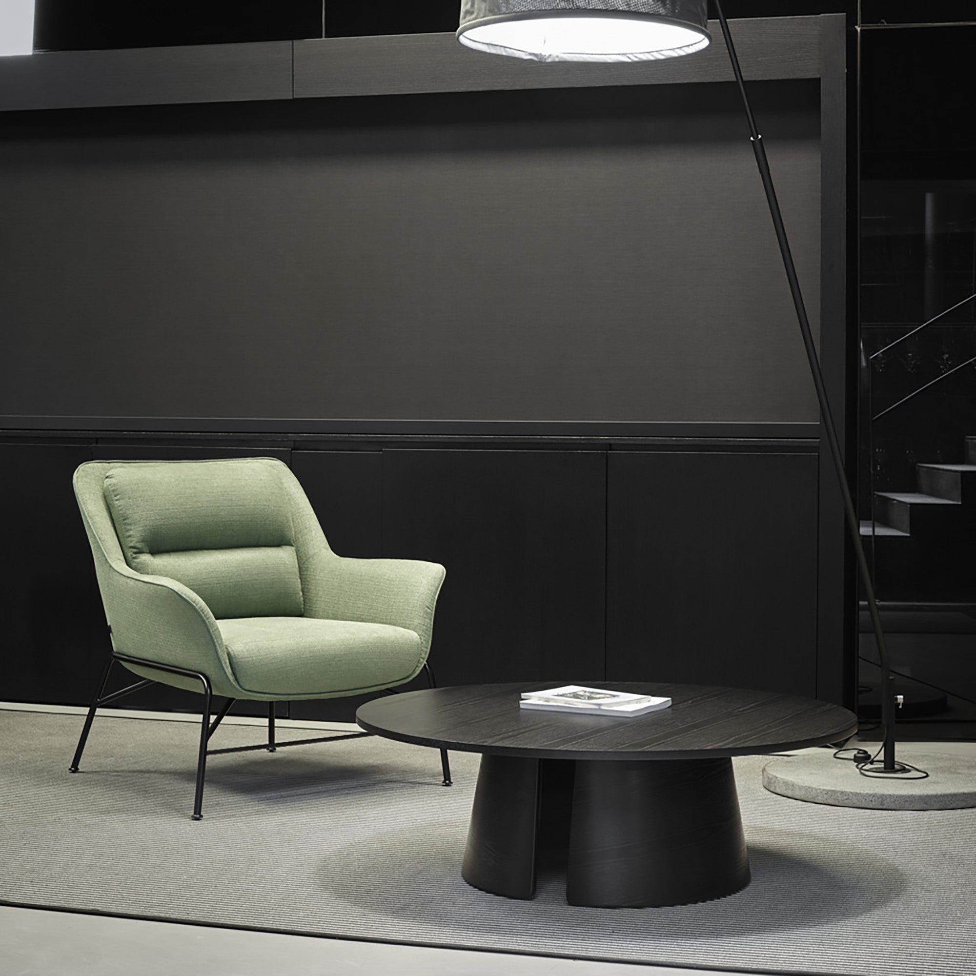 Round Coffee Table Cep 110Cm Black