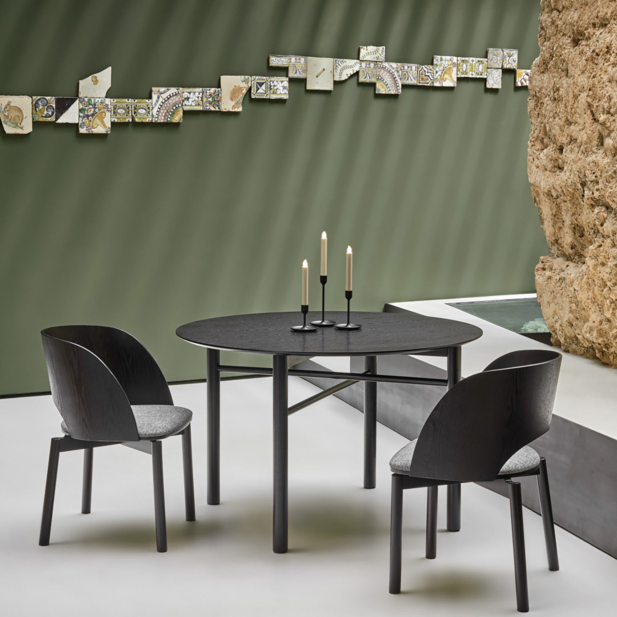 Round Table Junco 120Cm Black