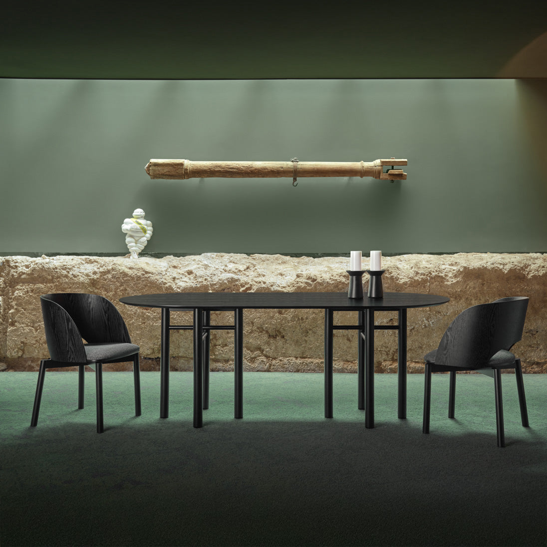 Oval Table Junco 200X100 Black