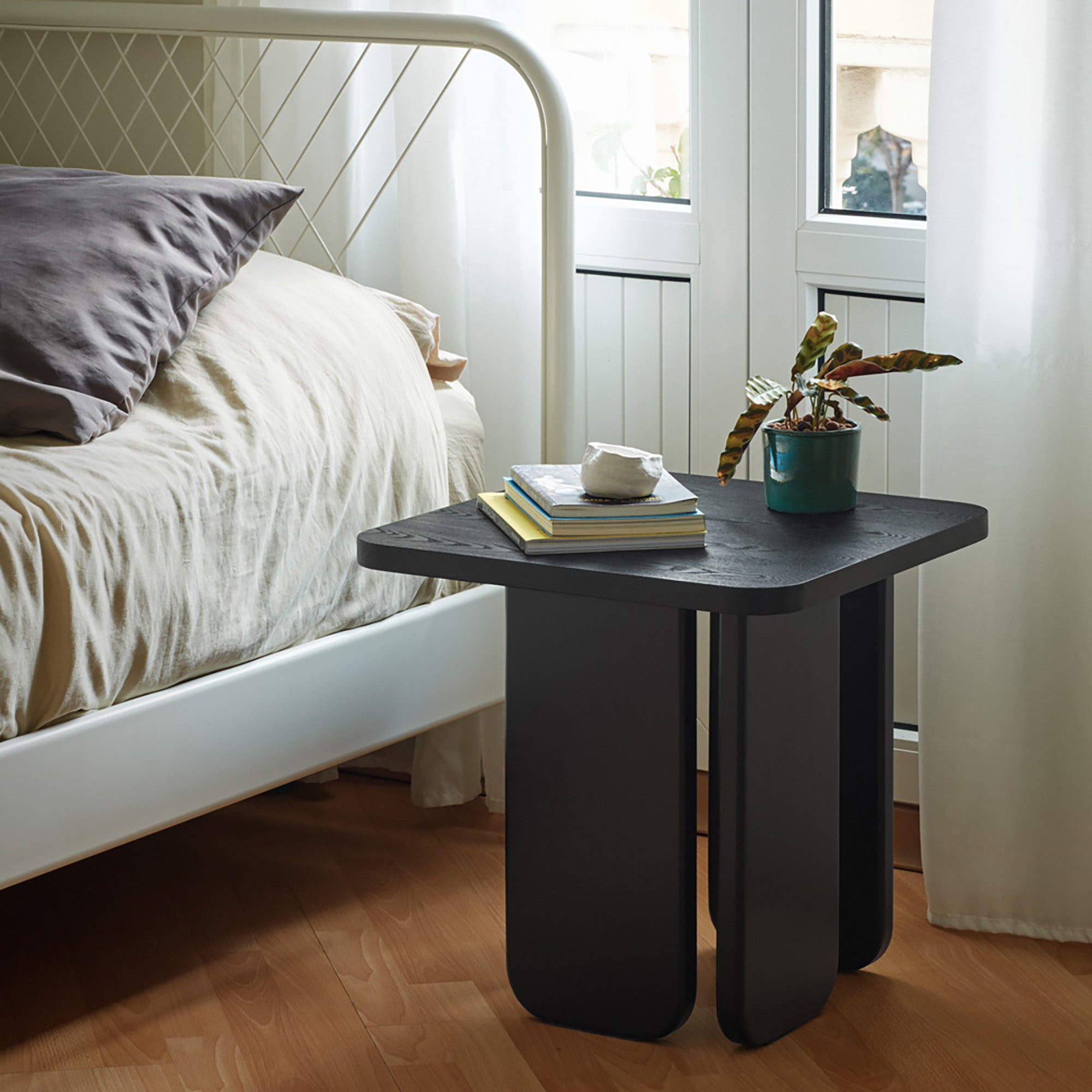 ARQ End Table in Black & Ash by Teulat