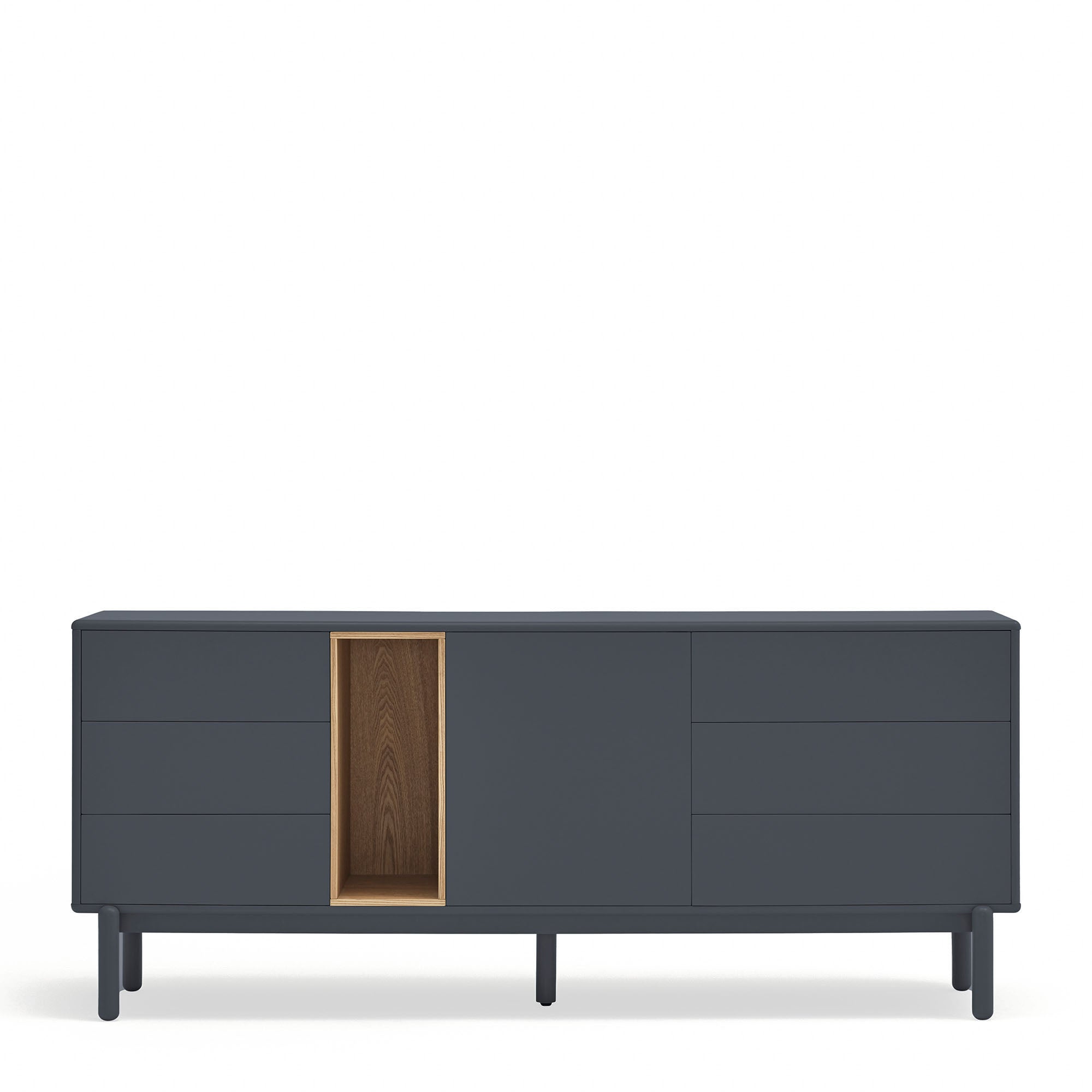 Sideboard Corvo 1D6Dr1H 180Cm Anthracite Gray