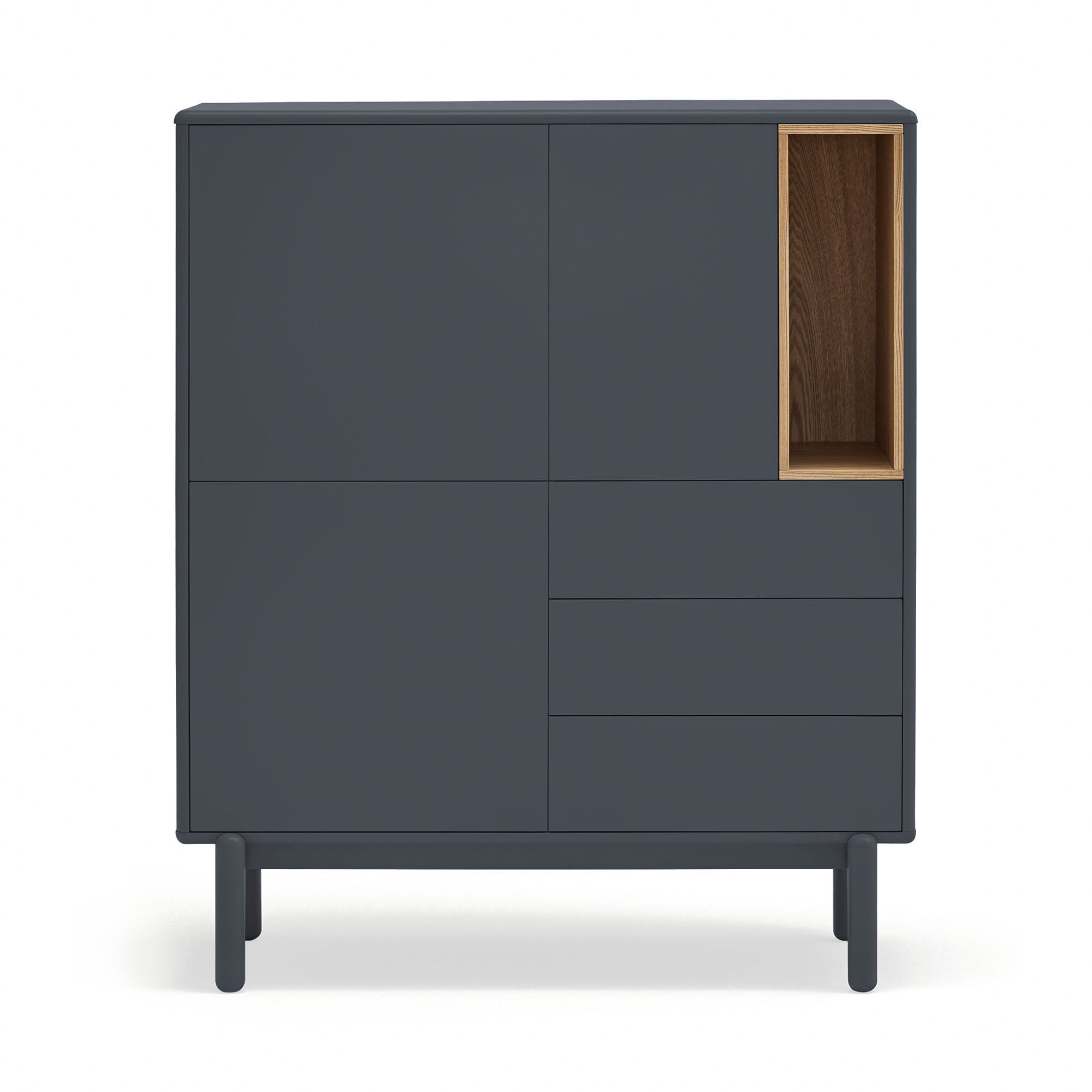 Occasional Cabinet Corvo 3D3Dr1H Anthracite Gray