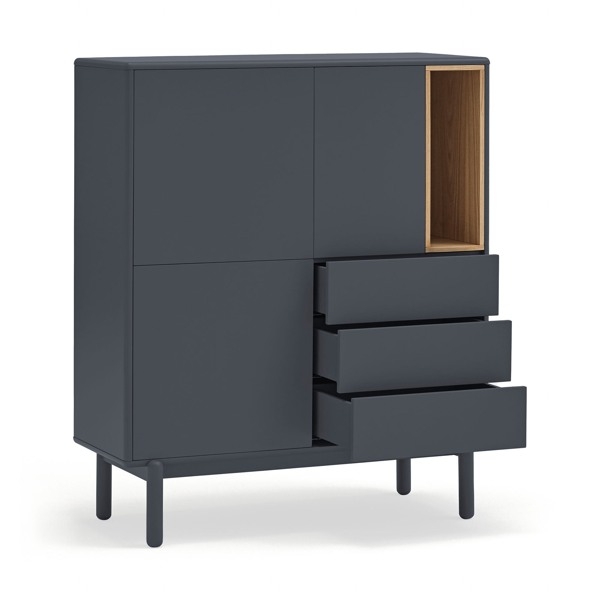 Occasional Cabinet Corvo 3D3Dr1H Anthracite Gray