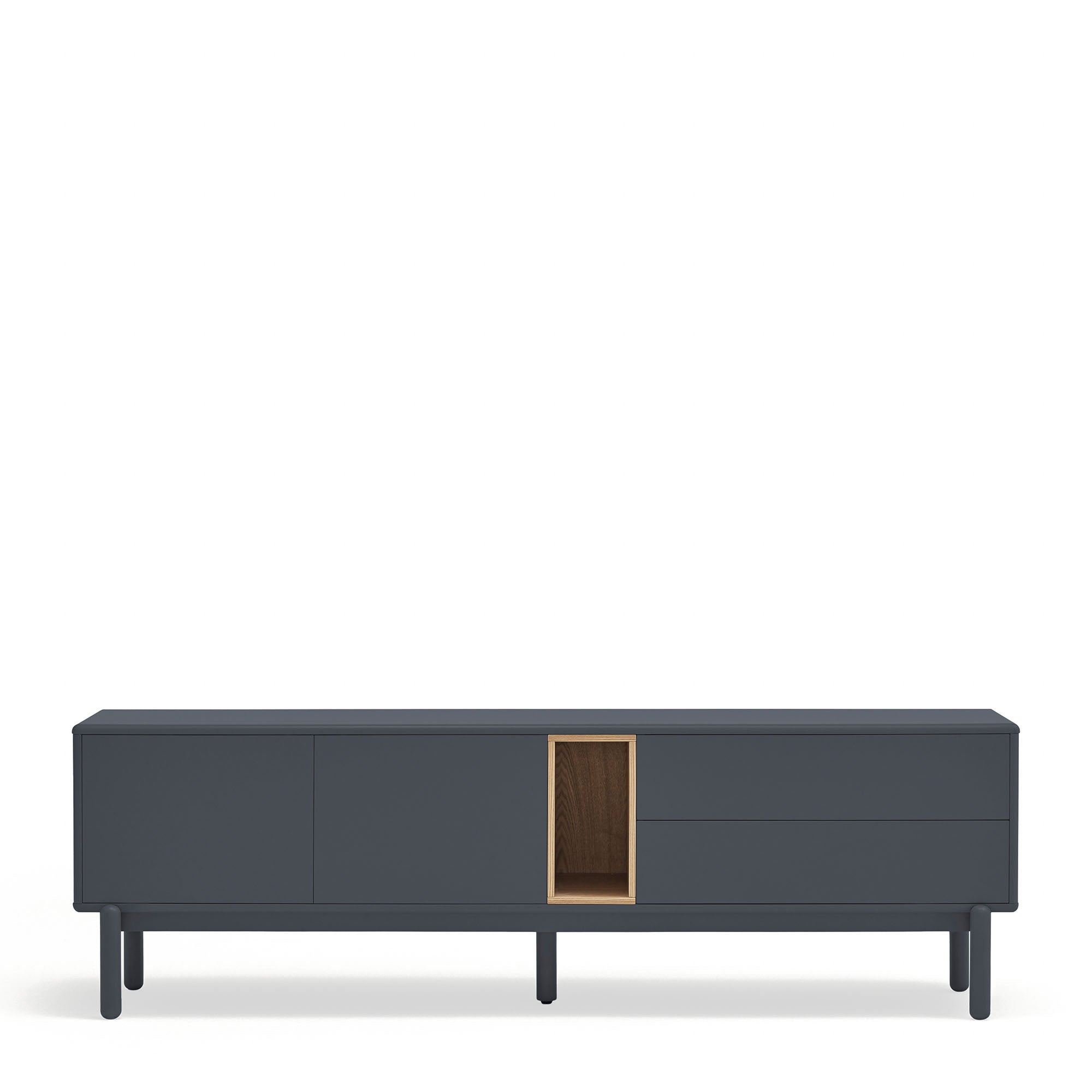 Tv Cabinet Corvo 2D2Dr1H 180Cm Anthracite Gray