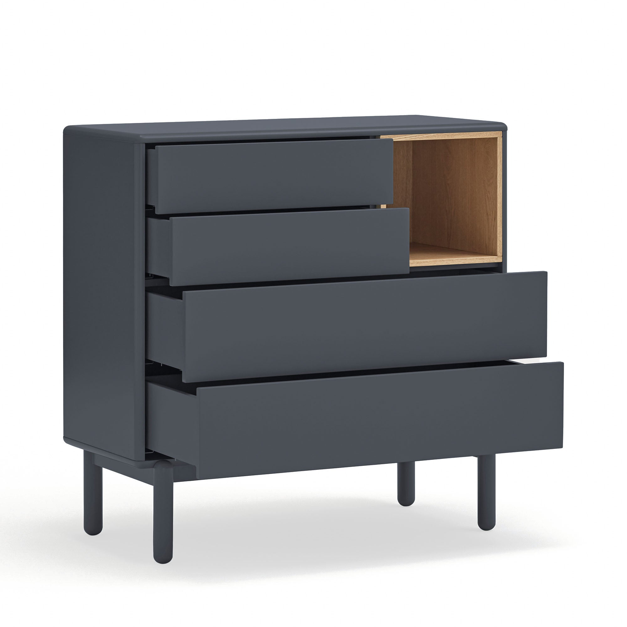 Chest Corvo 4Dr1H Anthracite Gray