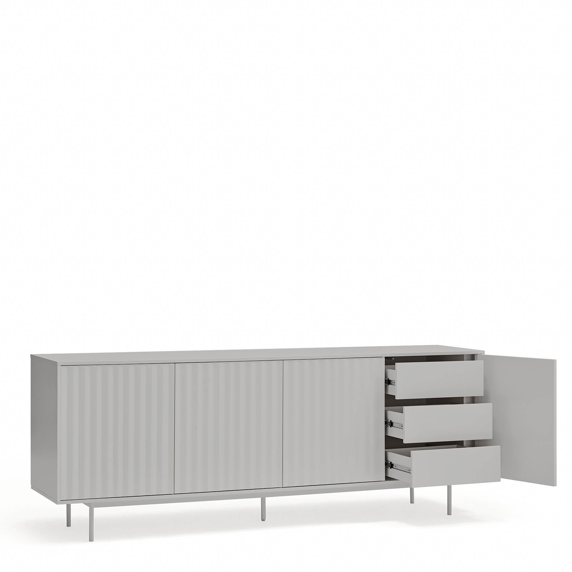 Sideboard Sierra 4D/3Inner Drawer Light Grey