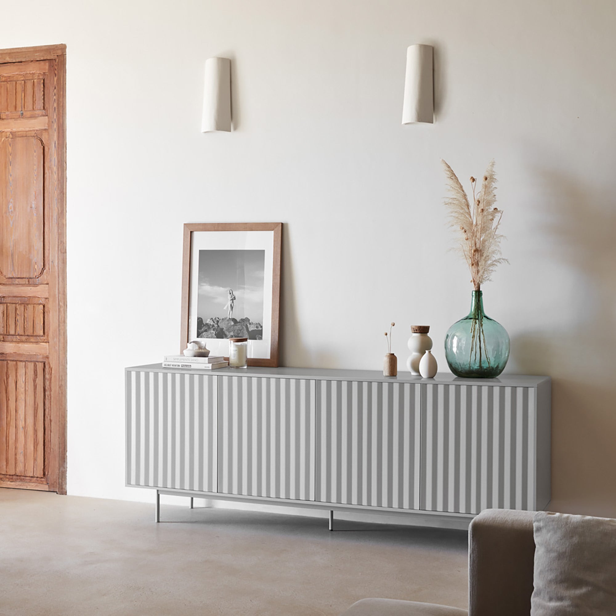Sideboard Sierra 4D/3Inner Drawer Light Grey