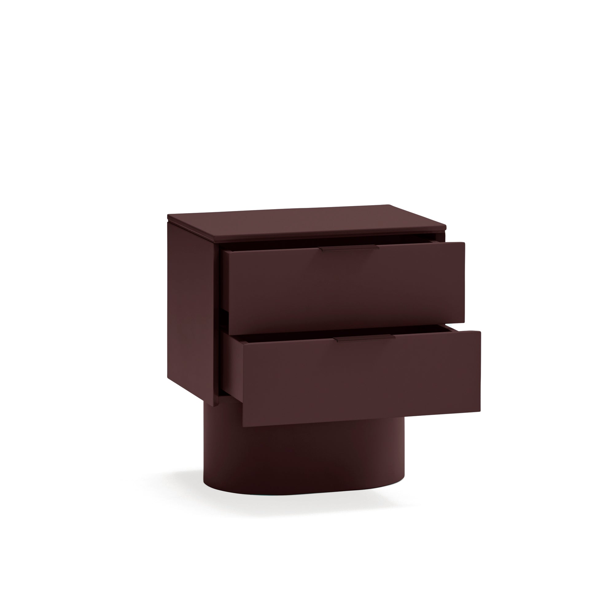 Bedside Table Totem 2Dr Aubergine