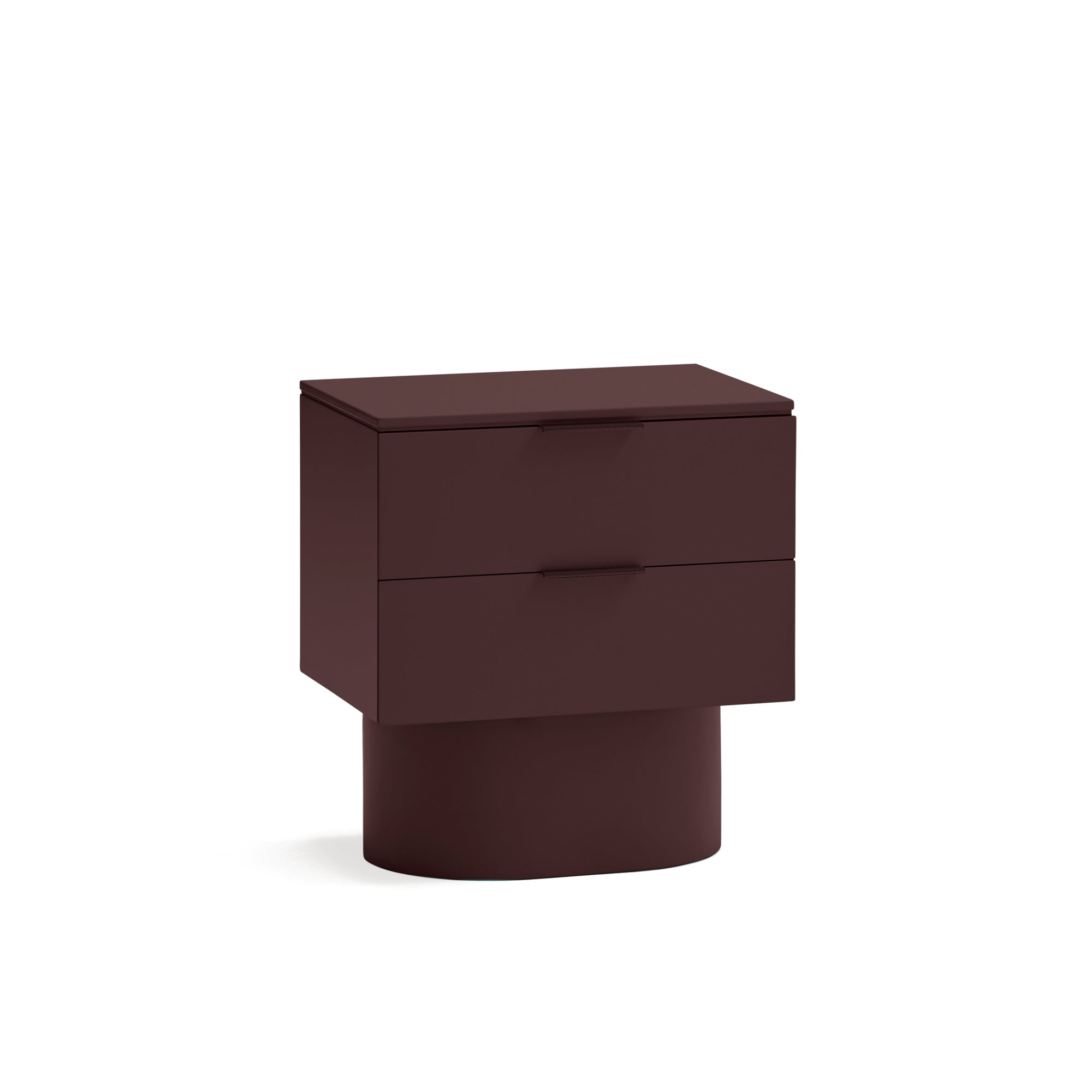 Bedside Table Totem 2Dr Aubergine