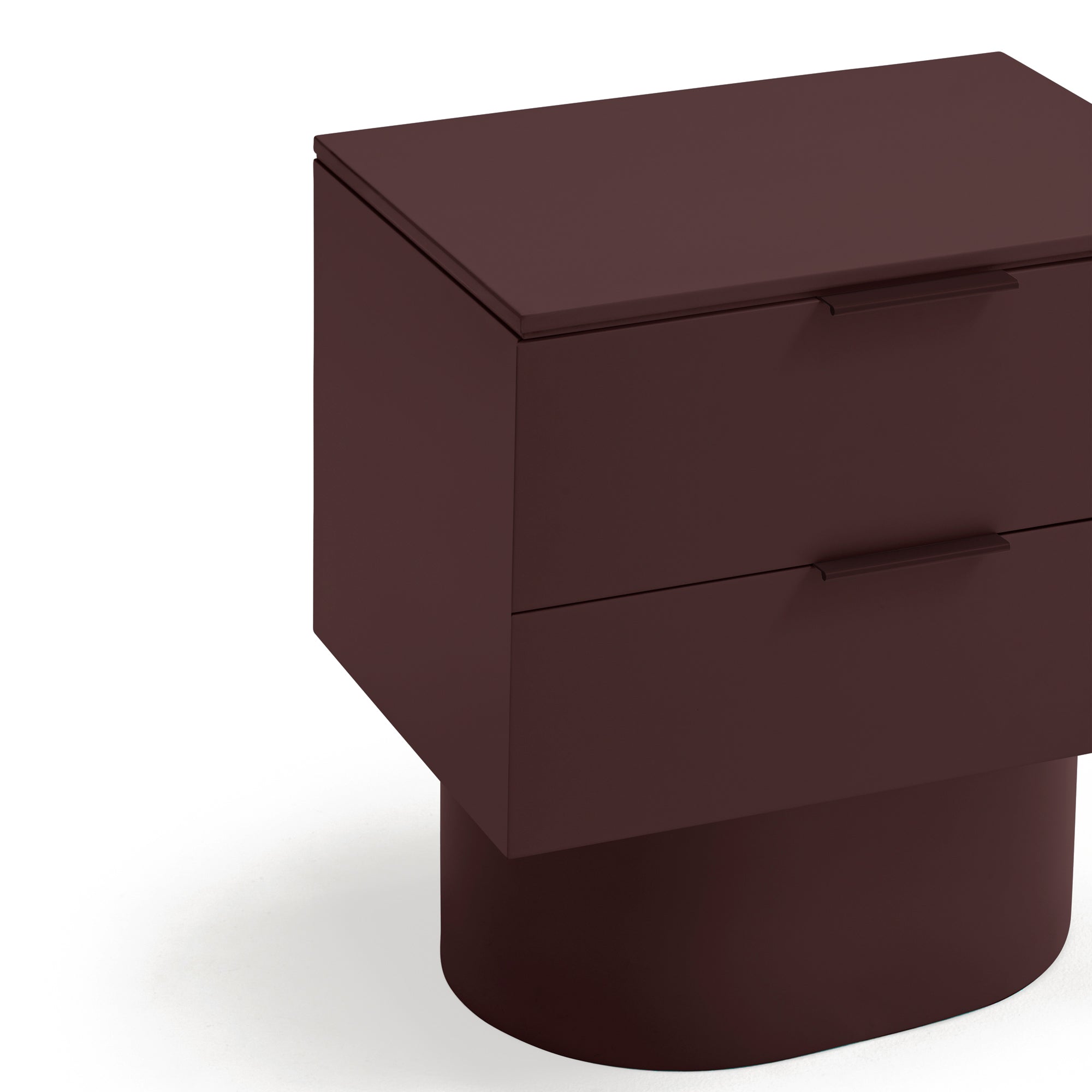 Bedside Table Totem 2Dr Aubergine