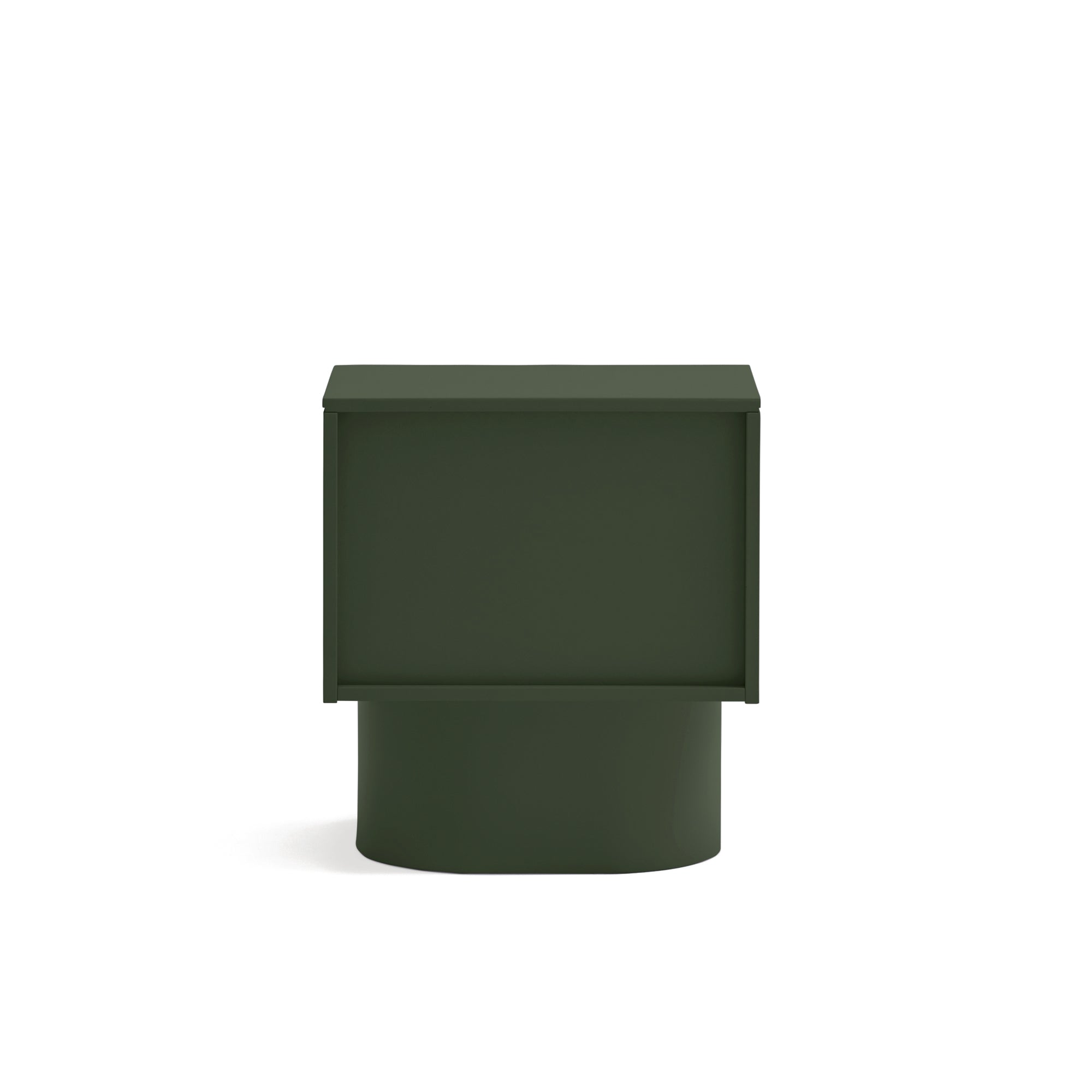 TOTEM Bedside Table with 2 Drawers in Olive Green by Teulat