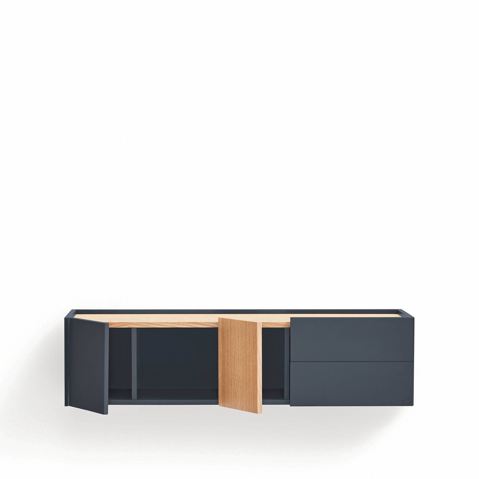 Console Otto 2D2Dr Anthracite Gray/Oak