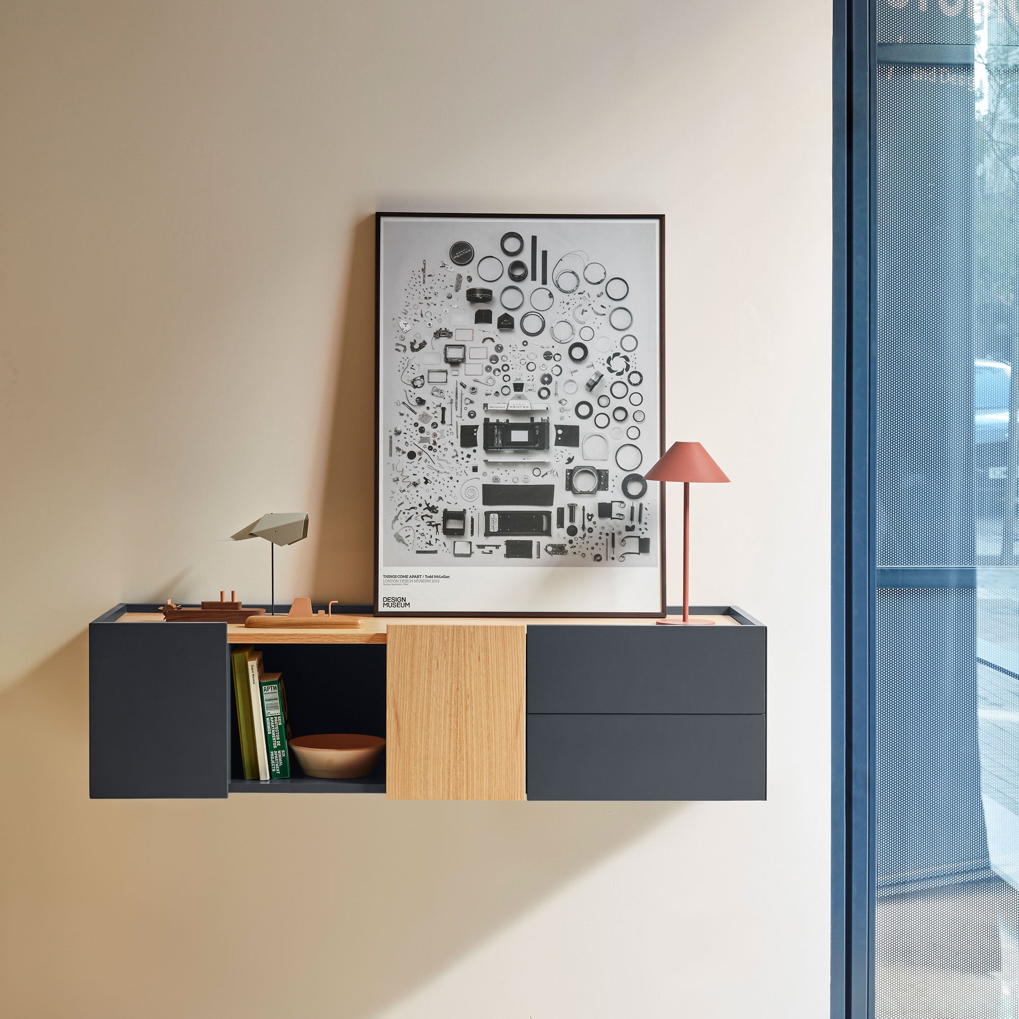 Console Otto 2D2Dr Anthracite Gray/Oak
