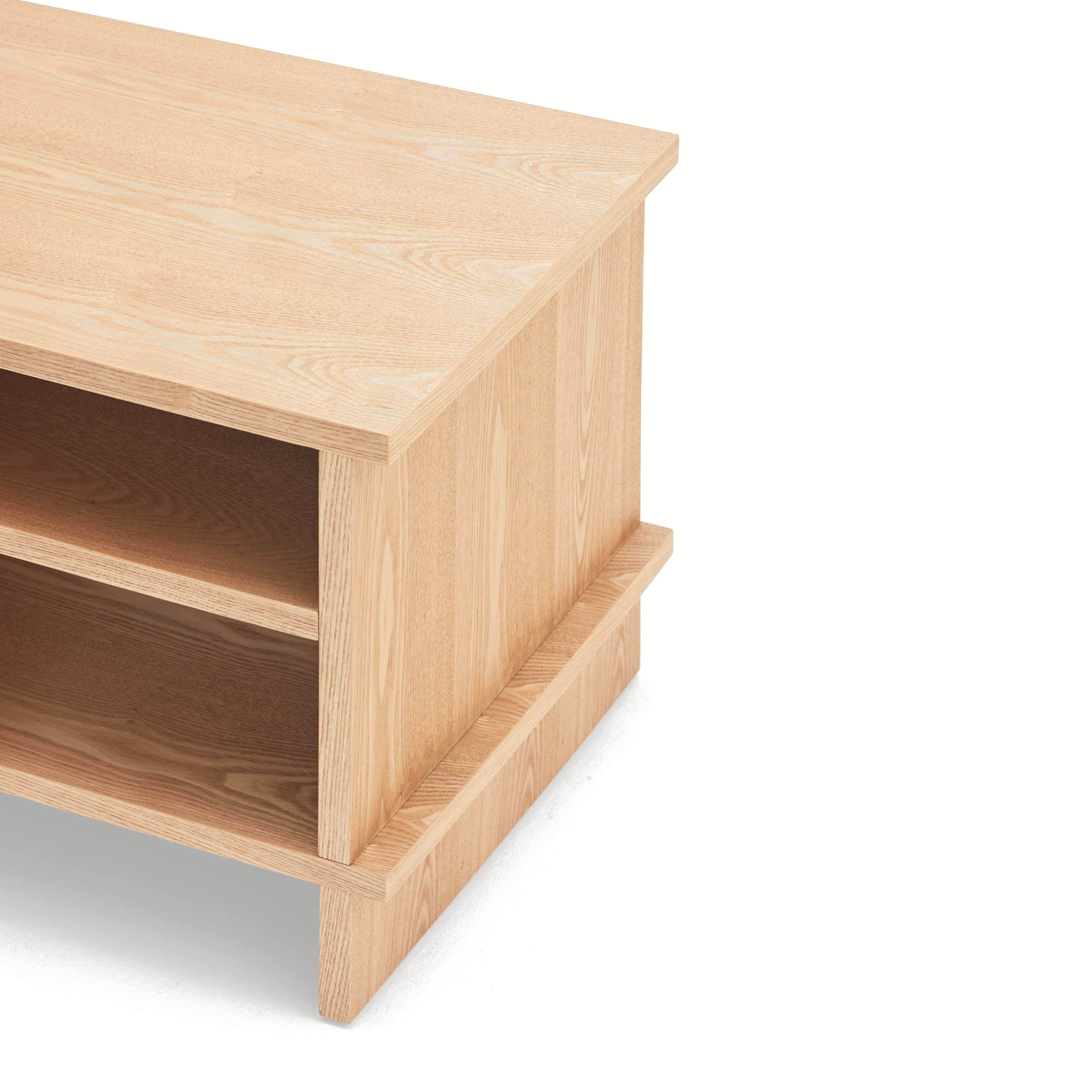 Bedside Table Inari 2 Shelves Oak