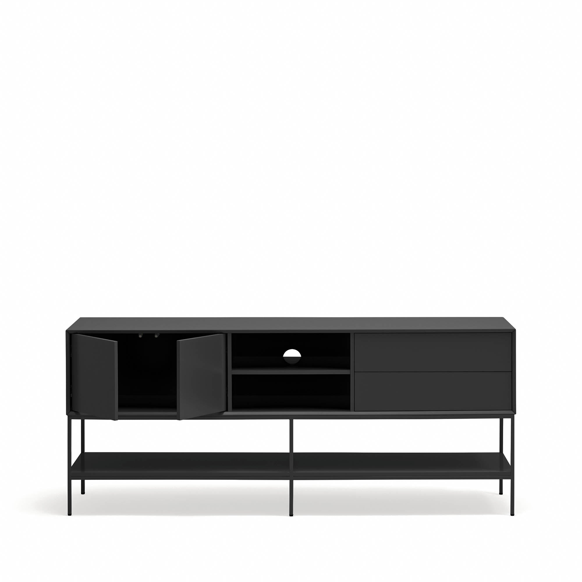 Tv Cabinet Platt 2D2Dr2H 175Cm Black