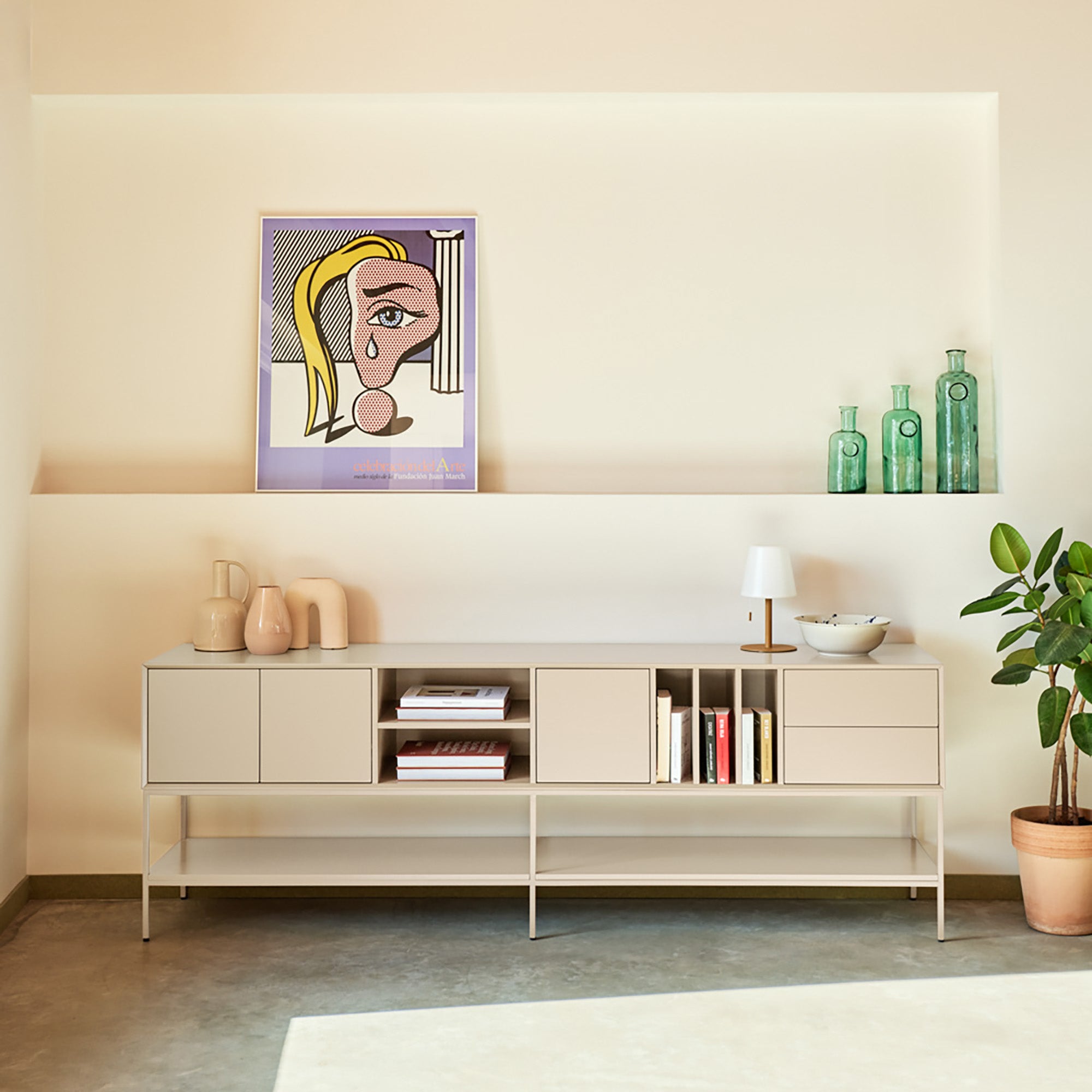 Tv Cabinet Platt 3D2Dr5H 220Cm Sand
