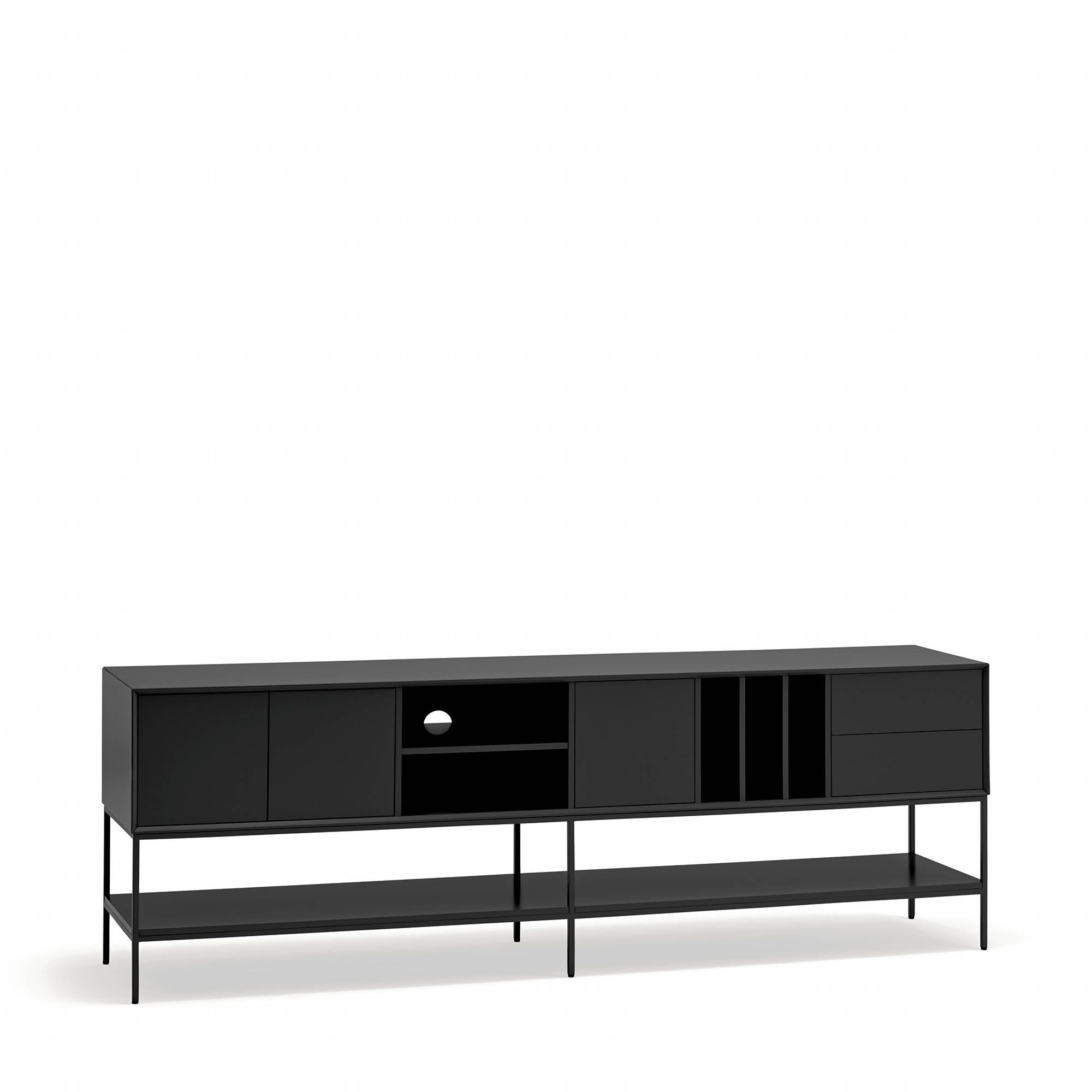 Tv Cabinet Platt 3D2Dr5H 220Cm Black