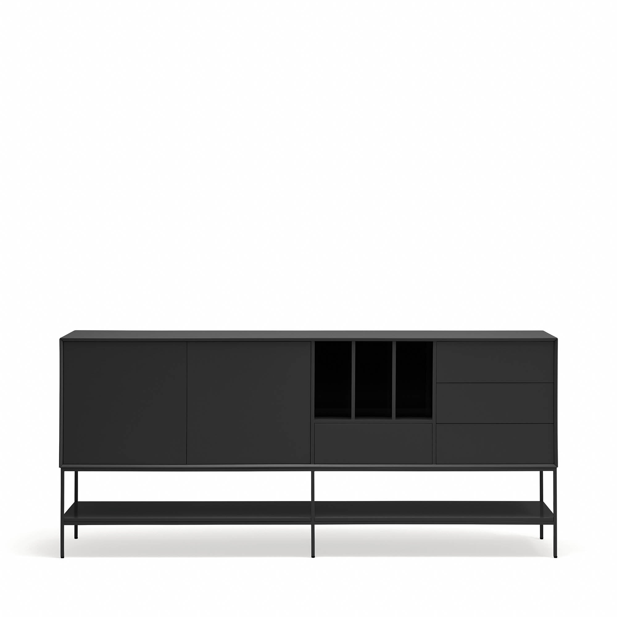 Skänk Platt 2D4Dr3H 220Cm Svart