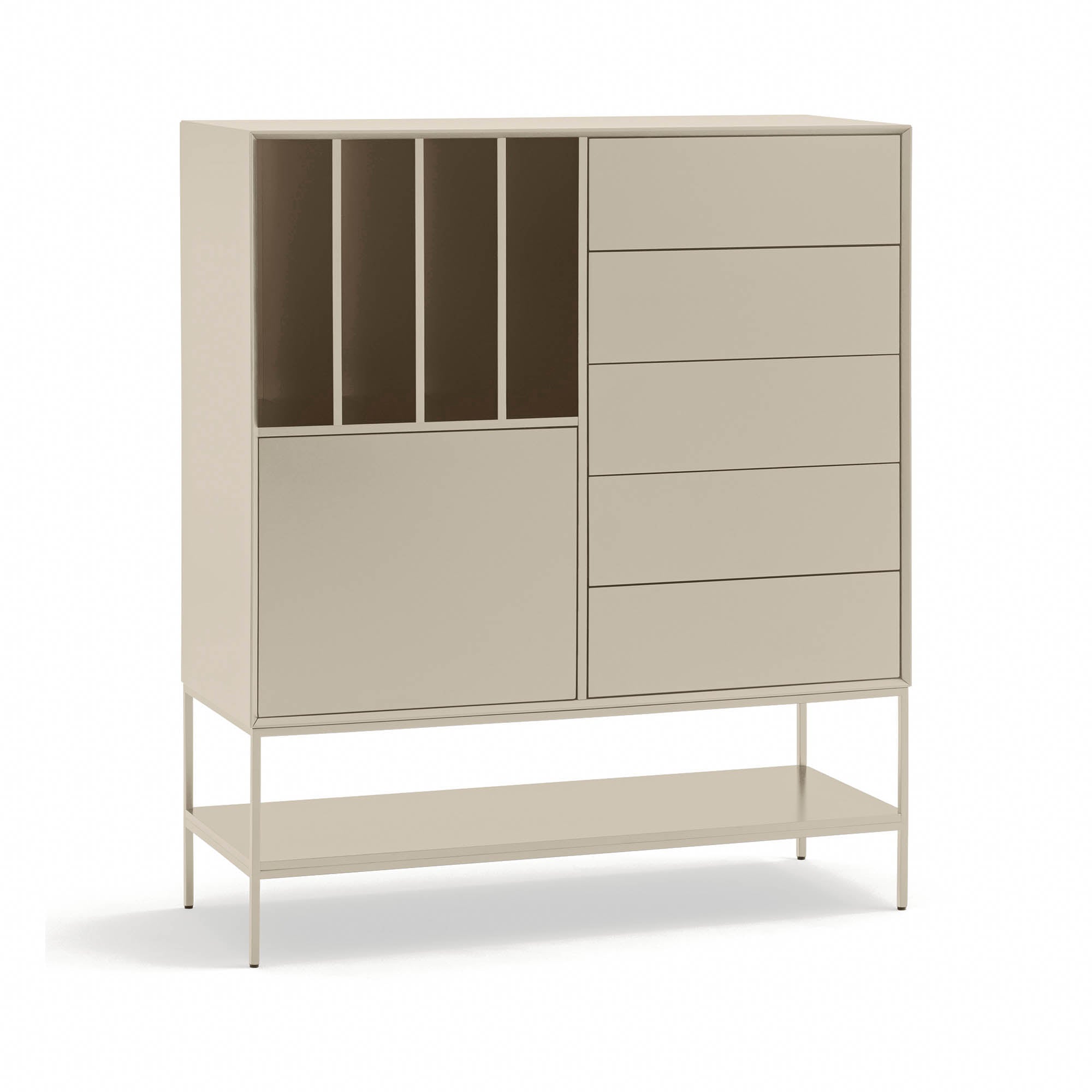 Enstaka skåp Platt 2D4H5Dr 120Cm Sand