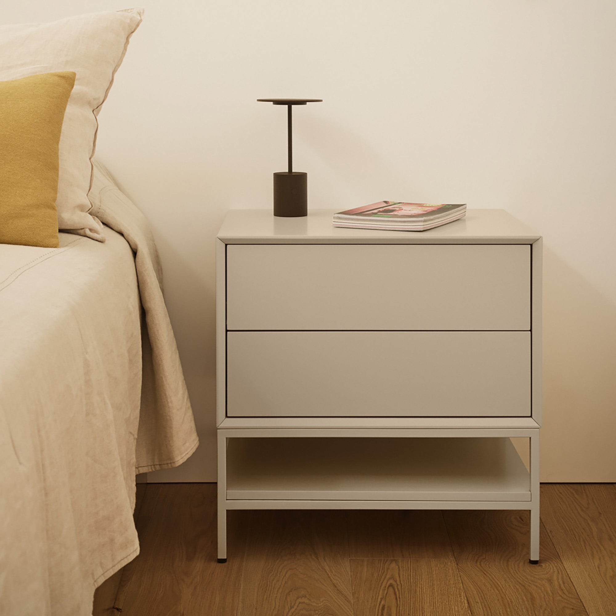 Bedside Table Platt 2Dr Sand