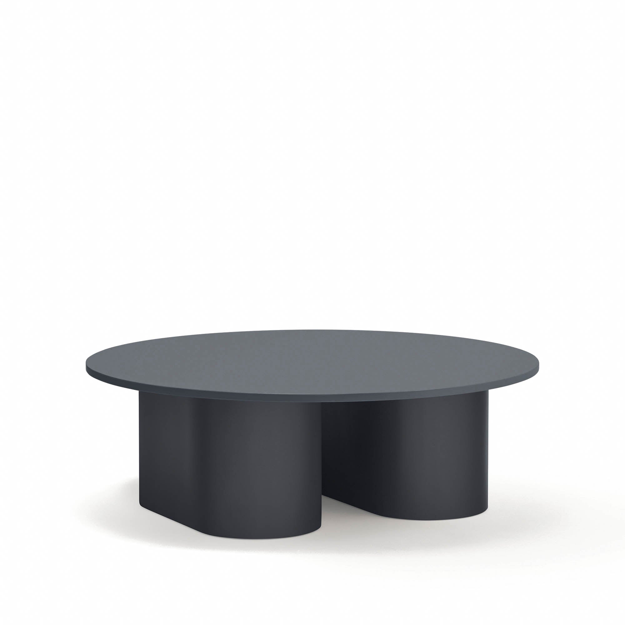 Round Coffee Table Totem 1100X1100 Anthracite Gray