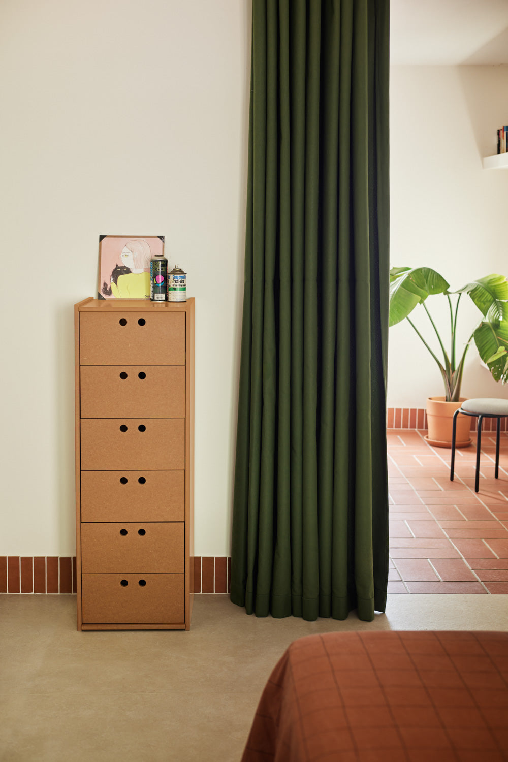 Tall Chest Wally Natural Mdf