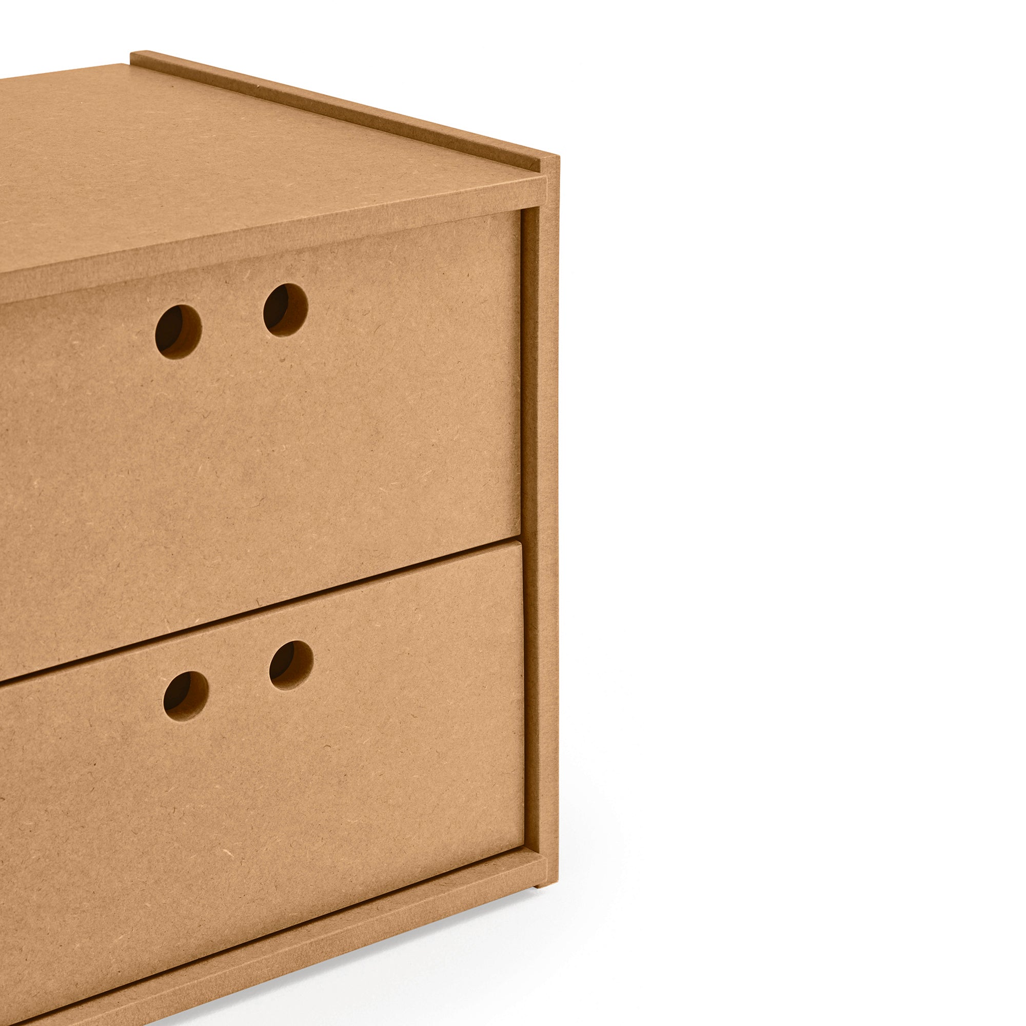 Bedside Table Wally – Natural MDF | 40×40×42 cm