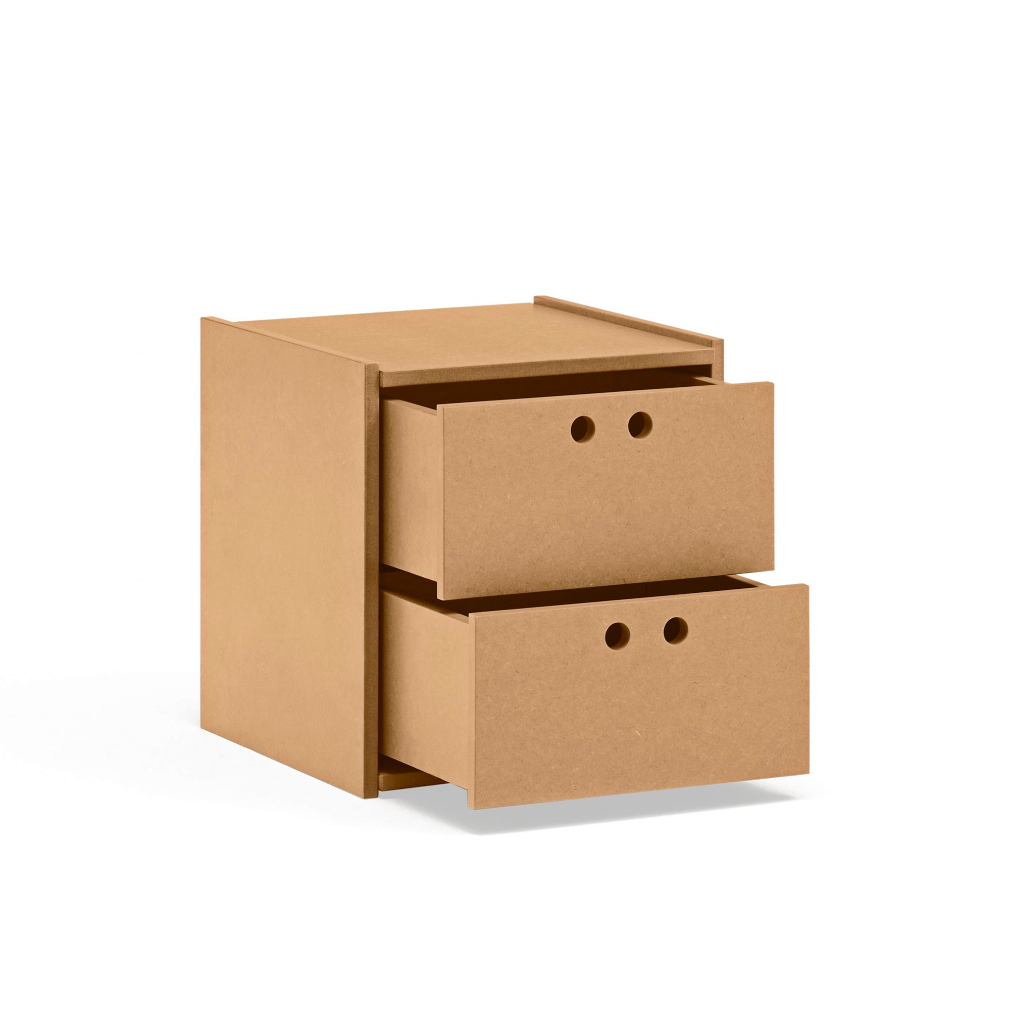 Bedside Table Wally – Natural MDF | 40×40×42 cm