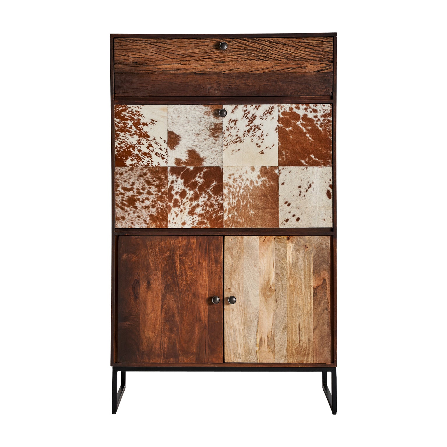 Texas Bar Cabinet - Nordic Style Recycled Mango Wood & Iron