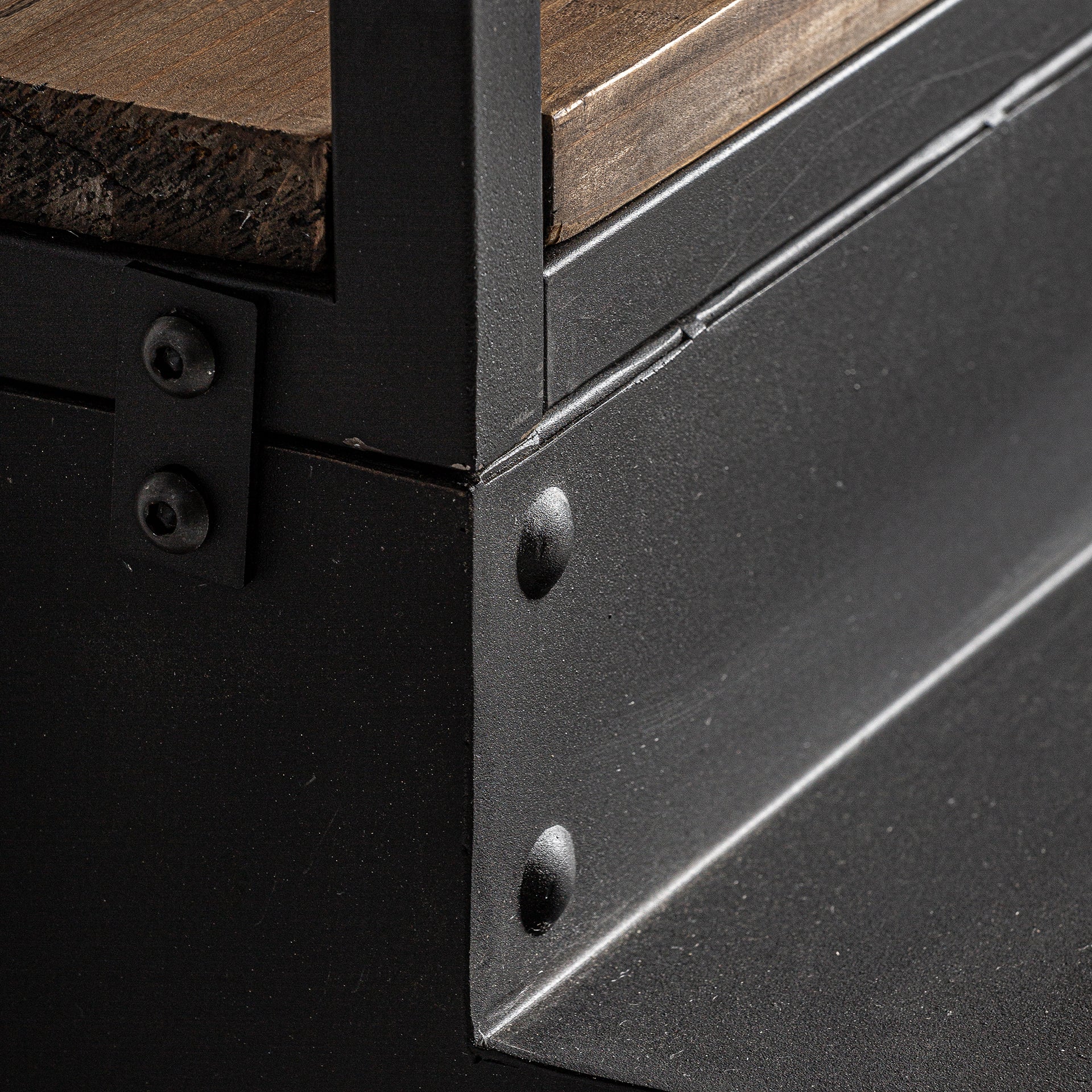 Ivalo Industrial Bookcase - Recycled Pine & Iron