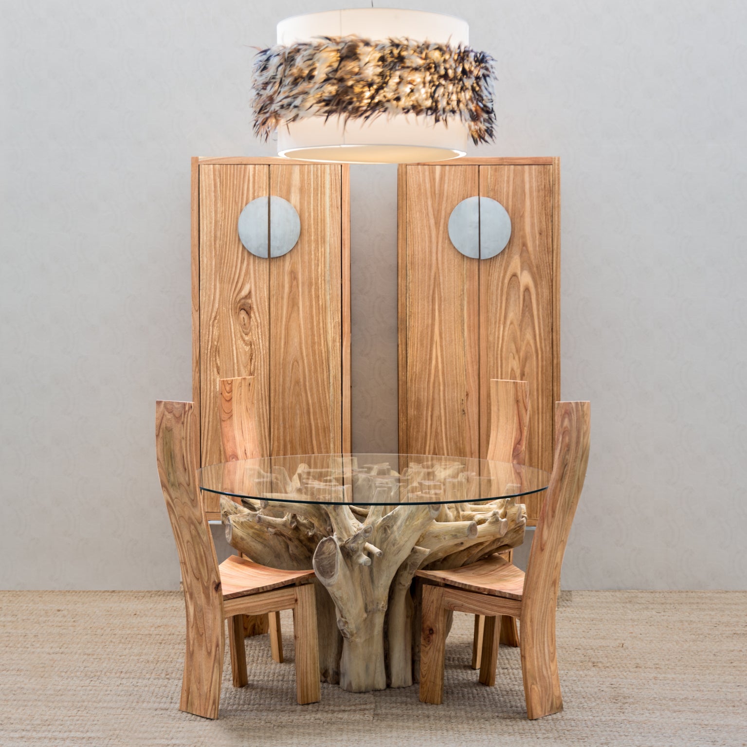 Warri Round Glass - Transparent Tempered Finish