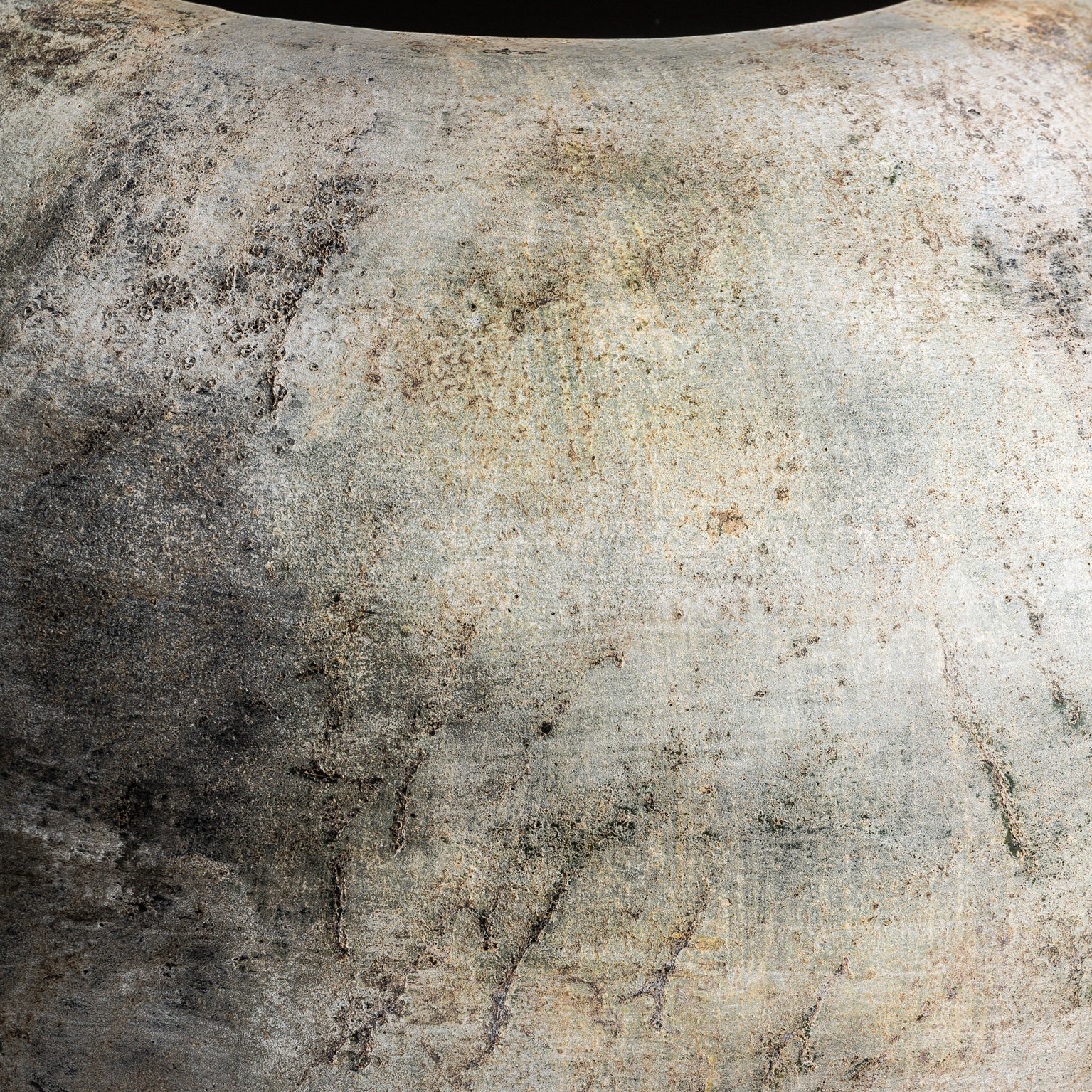 Gry Ethnic Terracotta Plant Pot - Medium Grey Planter