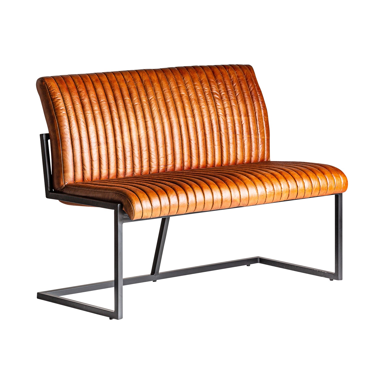 Bar Chadron Vintage Buffalo Leather Sofa - Brown