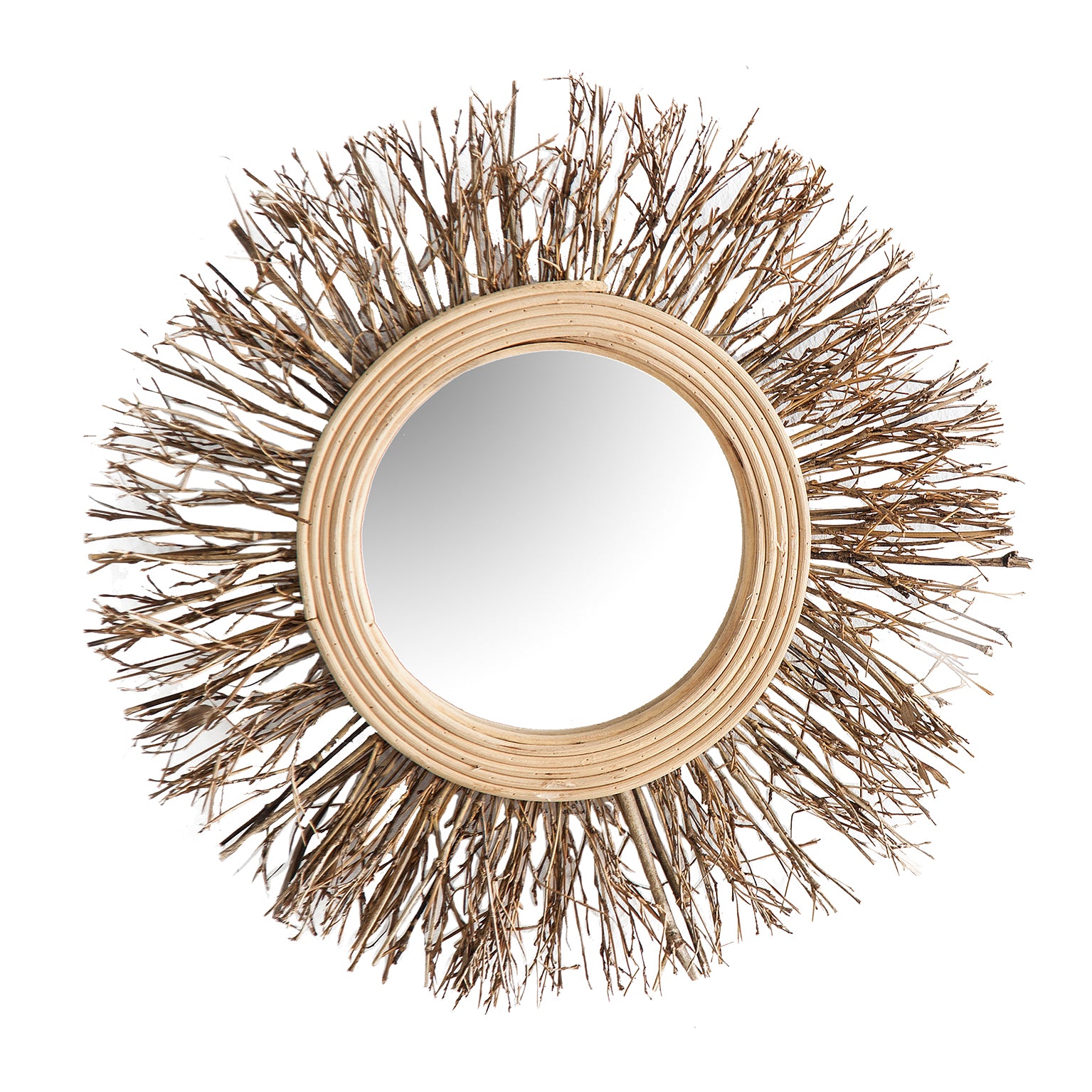 SPEGEL Round Bamboo Mirror