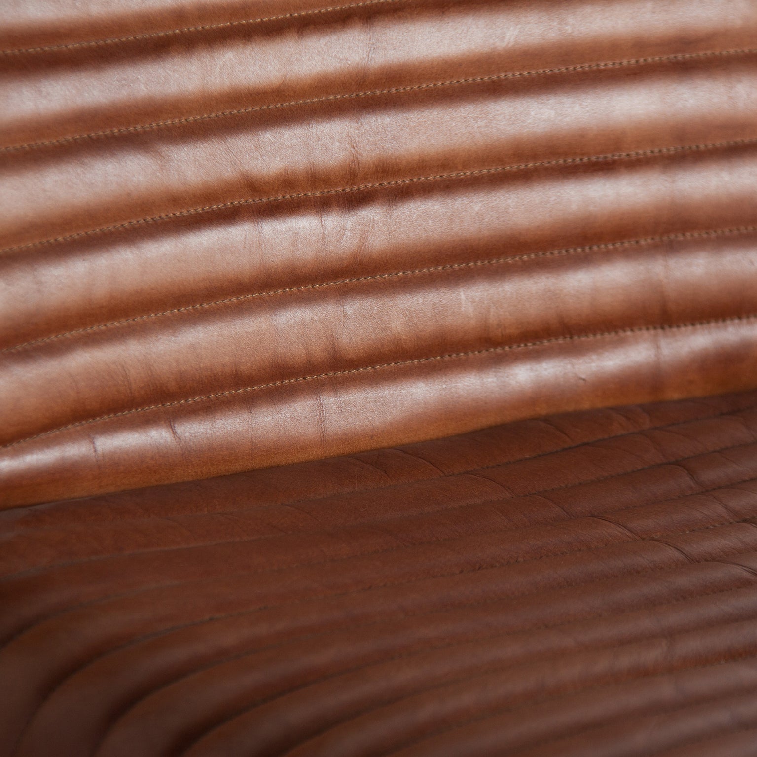 Almstock Vintage Leather Armchair - Brown Leather & Iron Frame