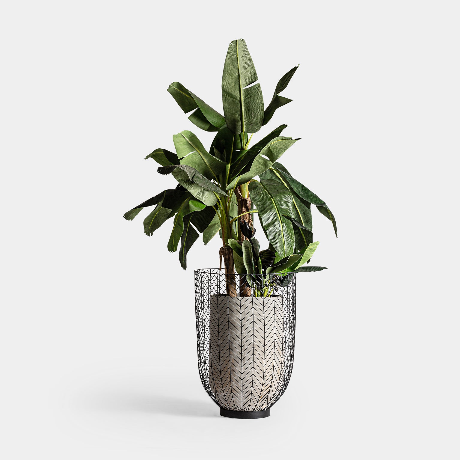 PLISSÉ METAL PLANT POT (SET OF 2)