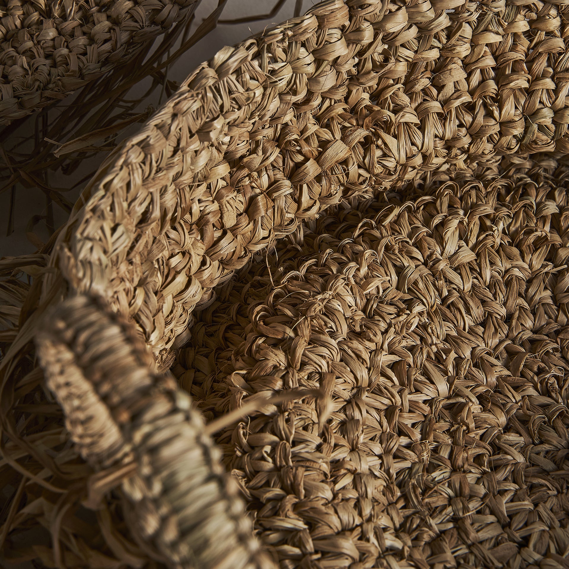 Nazombe Natural Fiber Clothes Basket Set - Classic Brown Storage (Set of 3)