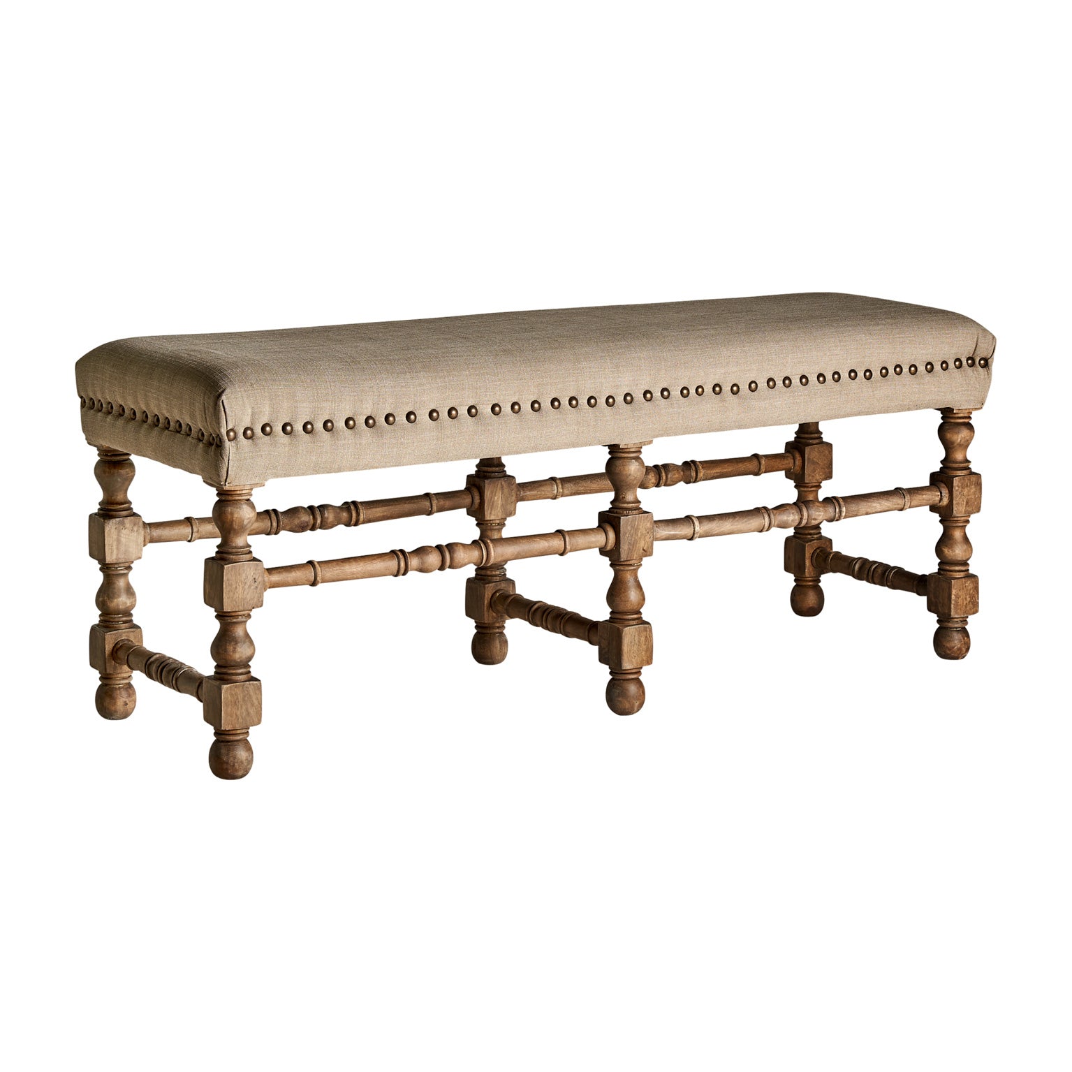 Ljus Mango Wood Bed Bench - Contemporary Style