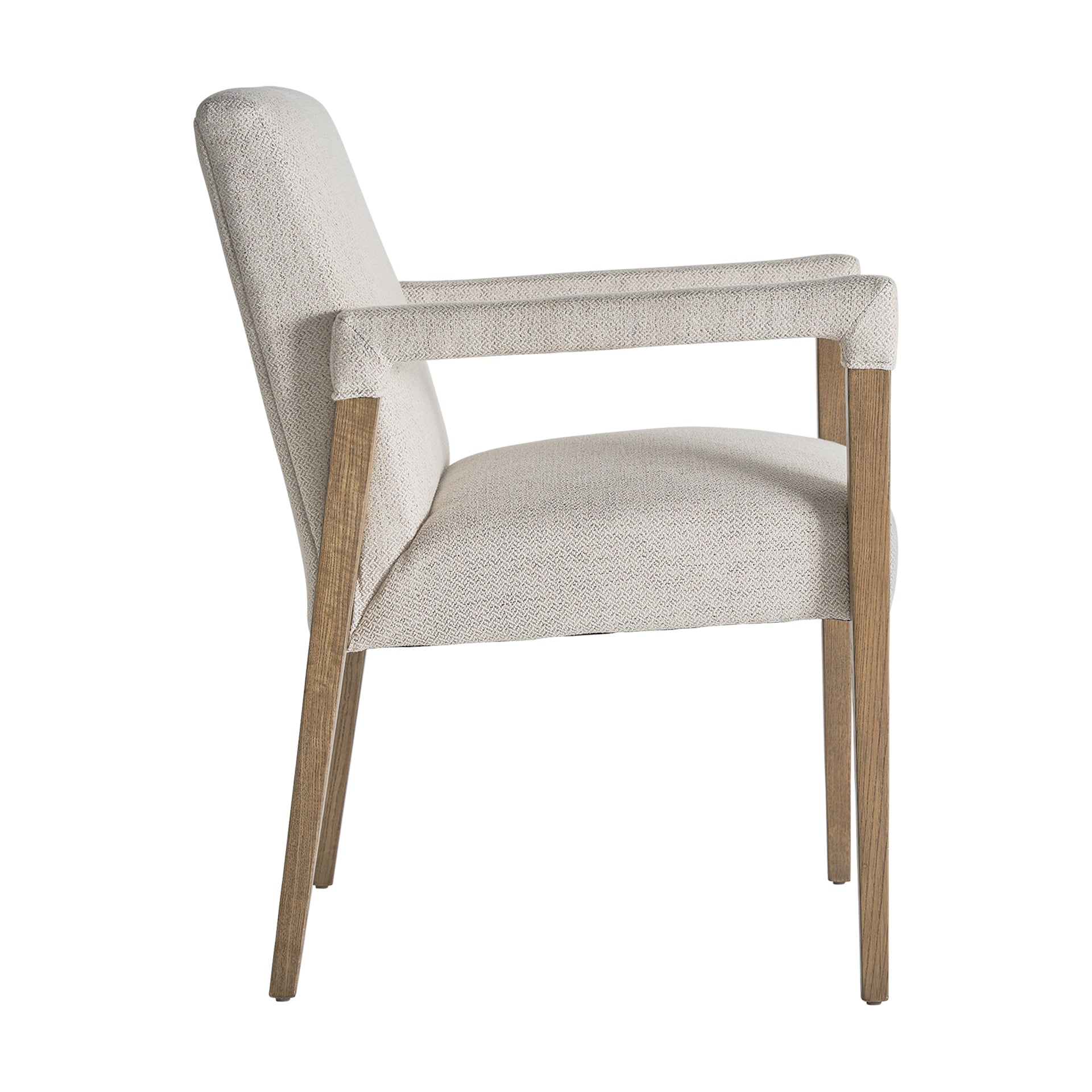 Baena Colonial Chair - Cream Linen & Birch Wood with Foam