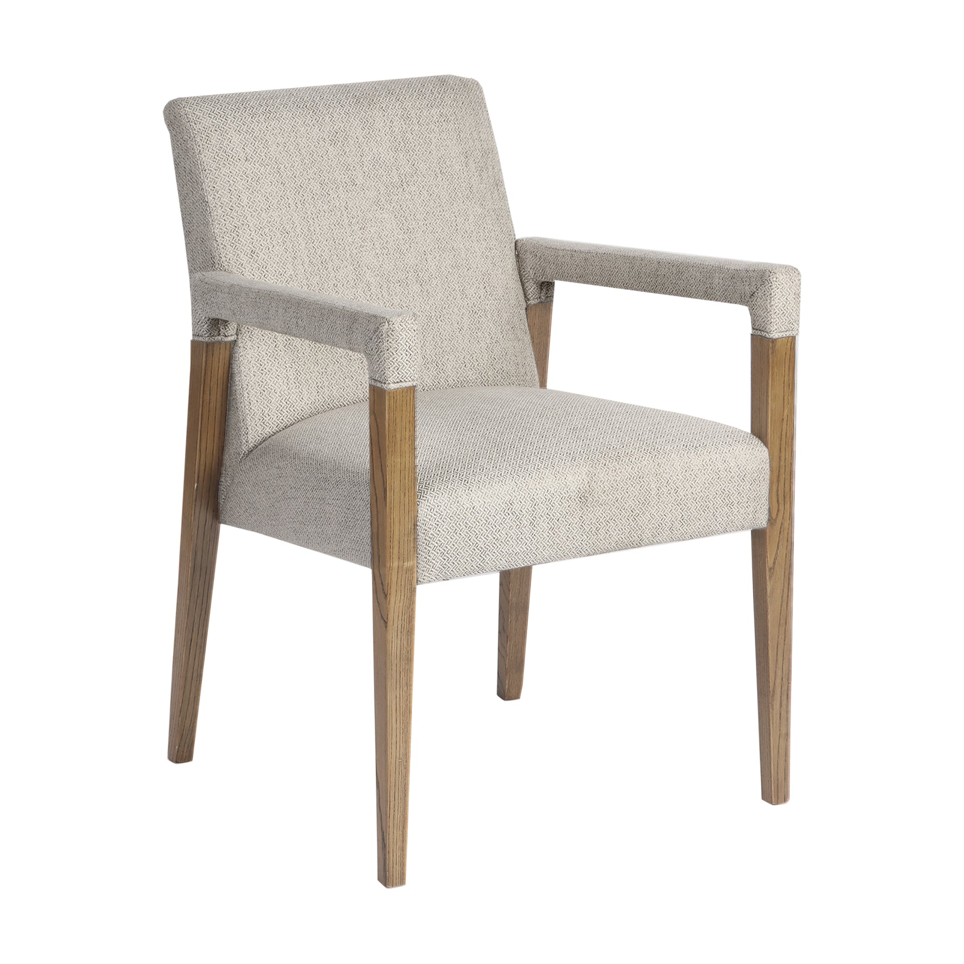 Baena Colonial Chair - Cream Linen & Birch Wood with Foam