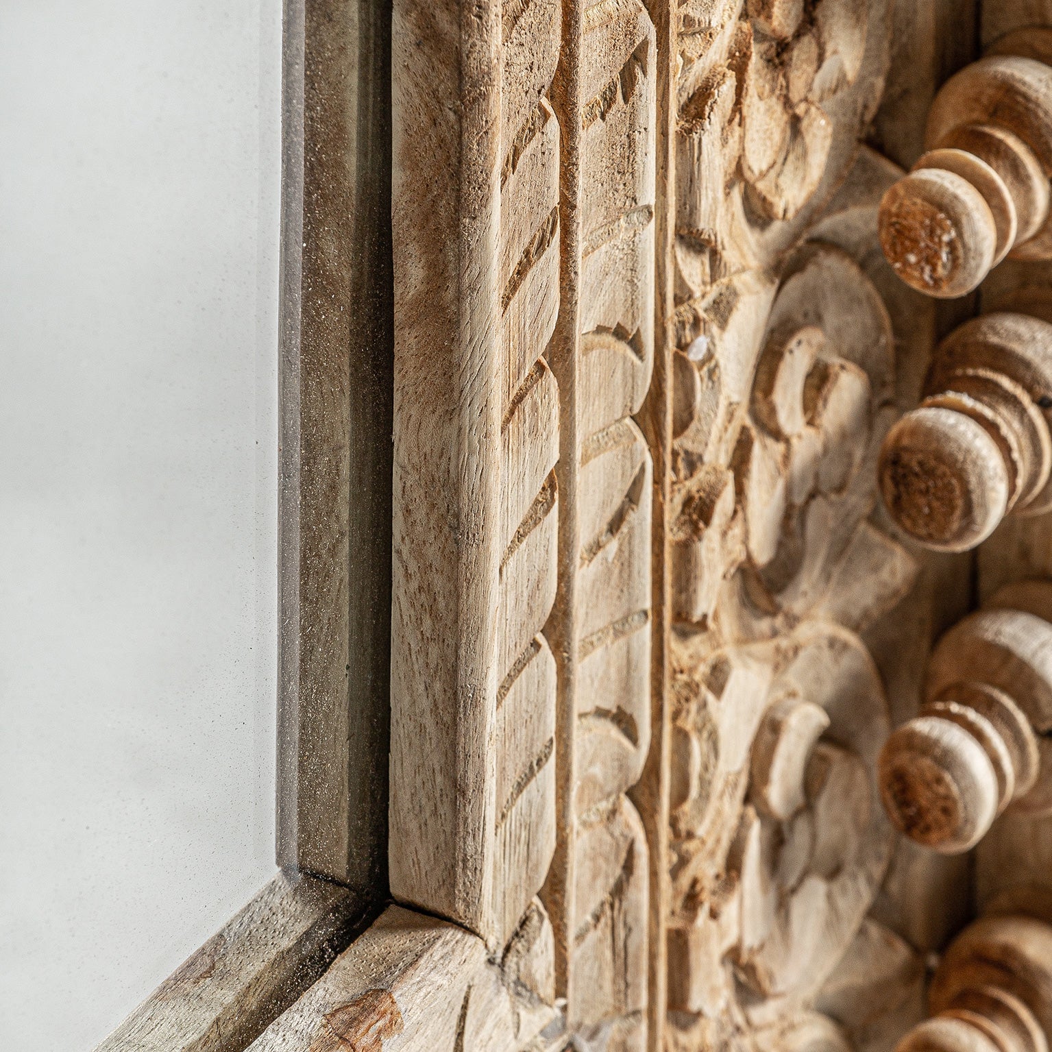 Vouxell Etnisk Spegel - Brun Mangoträram