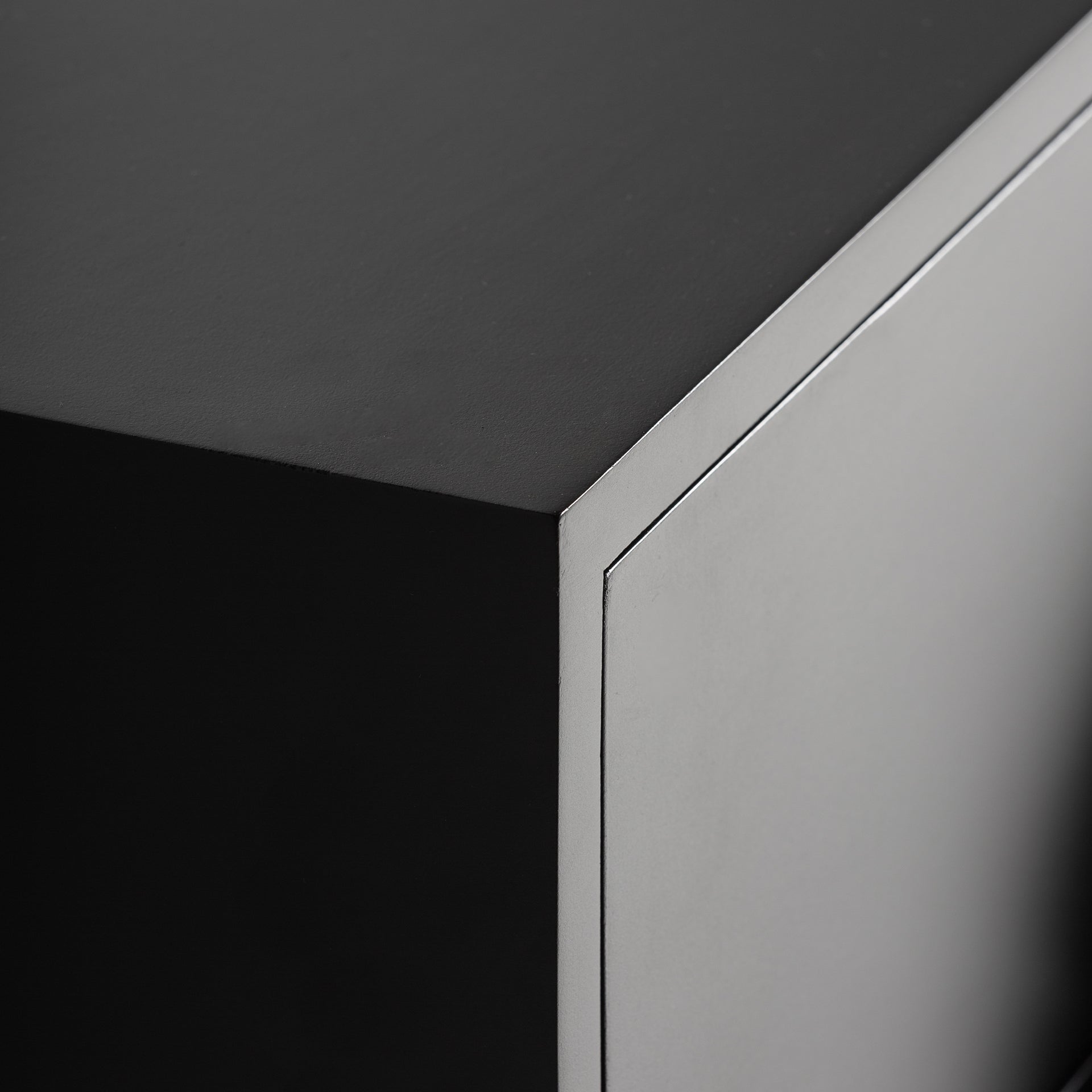 Gatsby Art Deco Chest of Drawers - Black MDF with Bone Inlay & Gold Accents