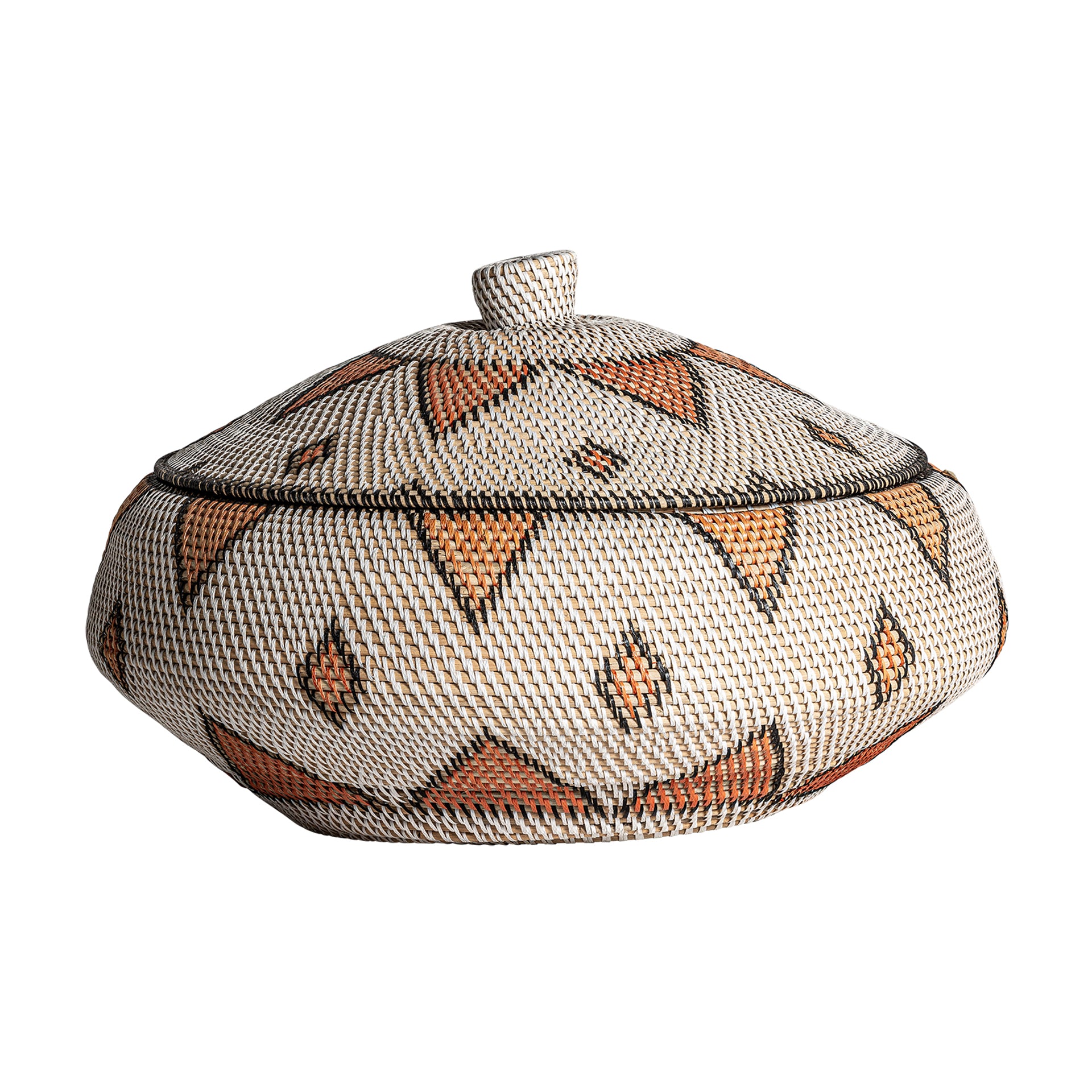 VIRKÄ White Rattan Vase